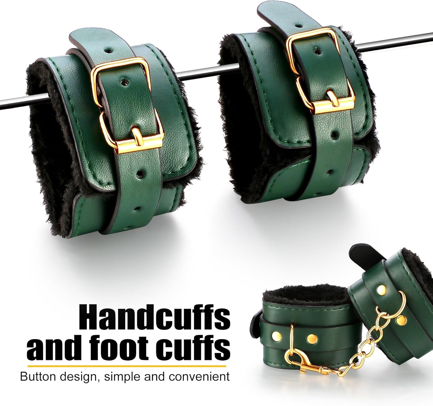 Adult BDSM Sex Toys for Men Women and Couples. Sex Bondage BDSM Kit Restraints. 12PCS Adult Toys Sets with Adjustable Handcuffs Collar Ankle Cuff Blindfold Feather Tickler