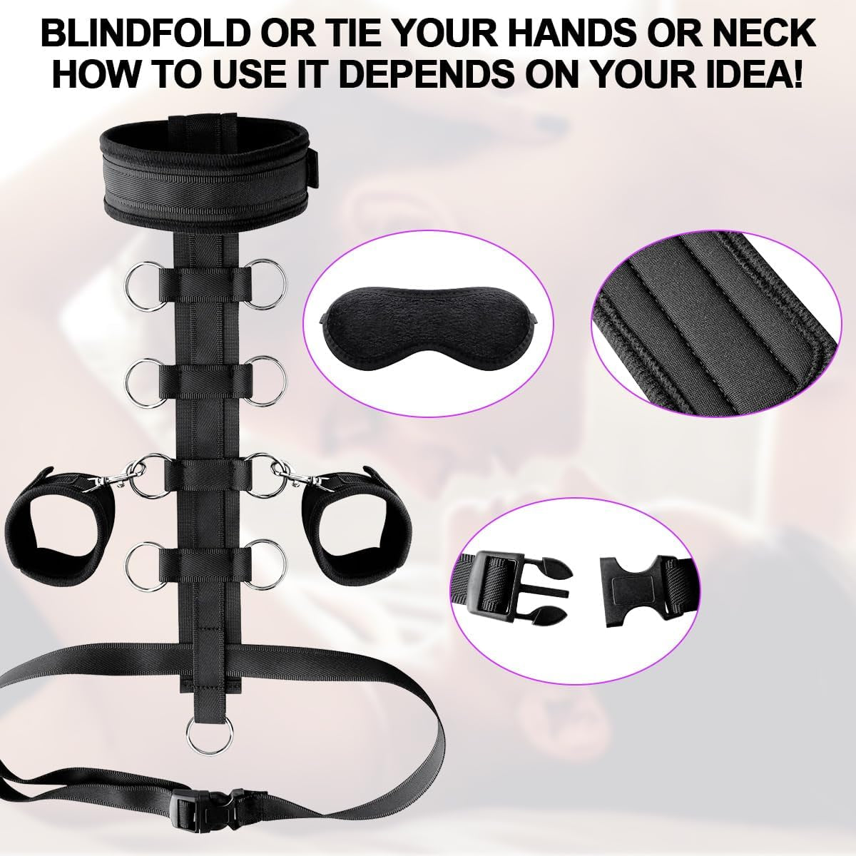 CollarLock Neck to Wrist BDSM Restraints Kit