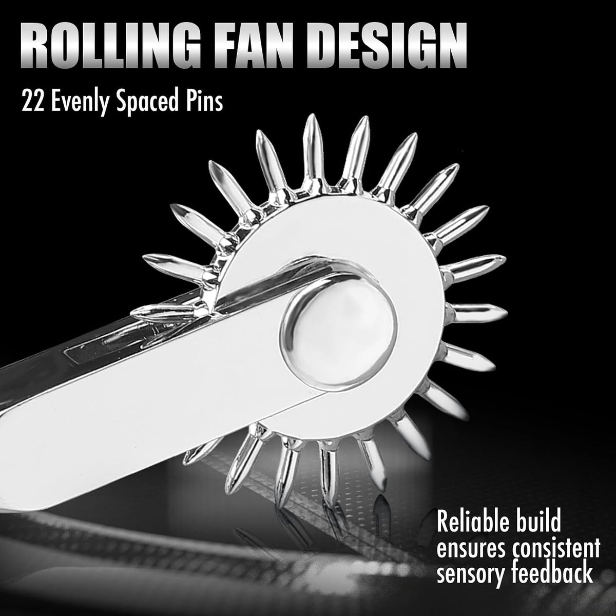 EuphoricNight Stainless Steel Wartenberg Pinwheel for BDSM Sensation Play