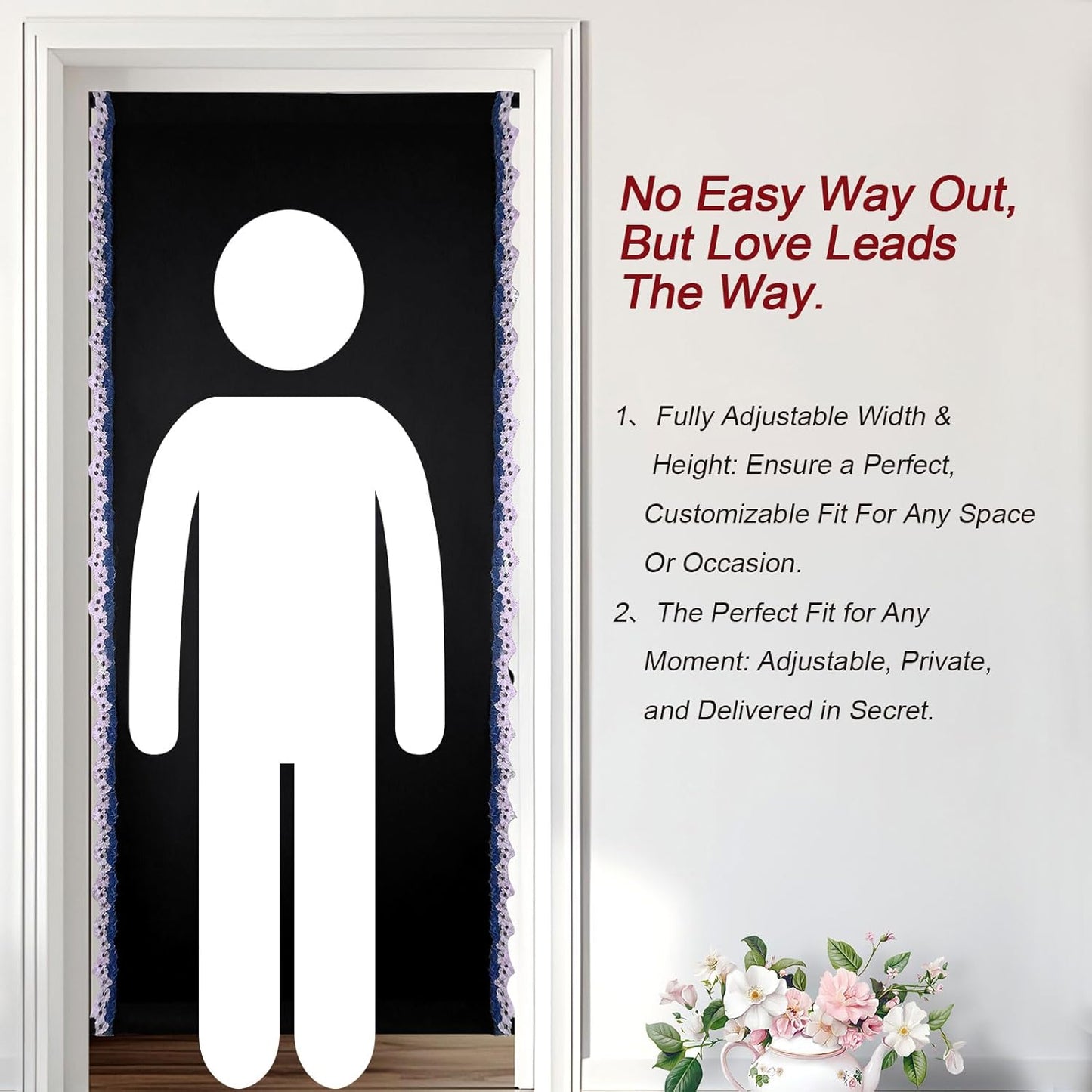 SilkNoir BDSM Lace Glory Hole Door Curtain