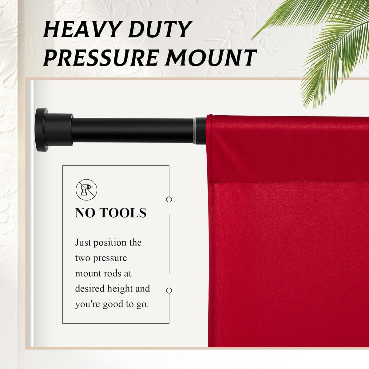 CrimsonPartition Adjustable Glory Hole Doorway Kit in Satin, Red