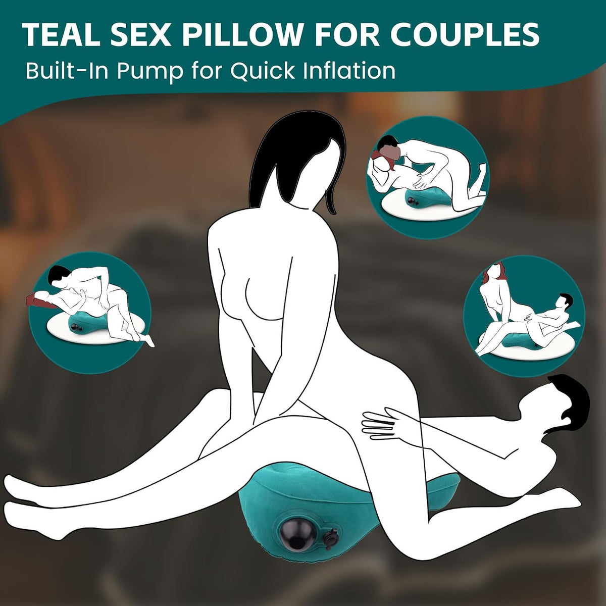NightDrift Inflatable Sex Position Cushion with Built-In Pump