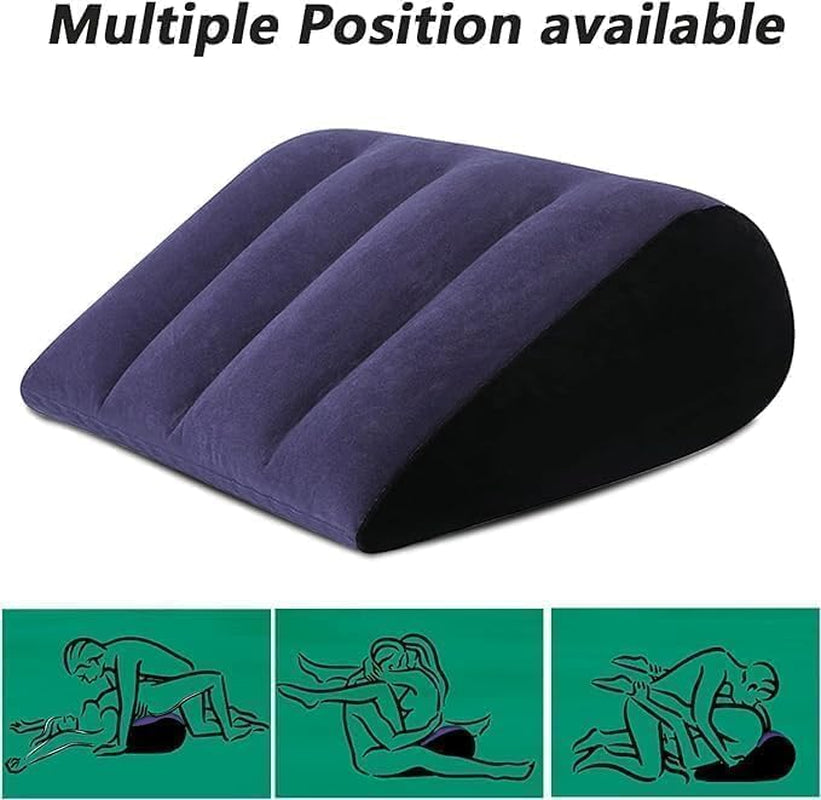 3 in 1 Bed Pillow, Inflatable Pillow for Couples Soft Portable Positioning Triangle Sofa Pillow Body Positioners Cushion Sex Things for Couples Hand Leg Cuffs Strap Set Sweatshirt RTWE3