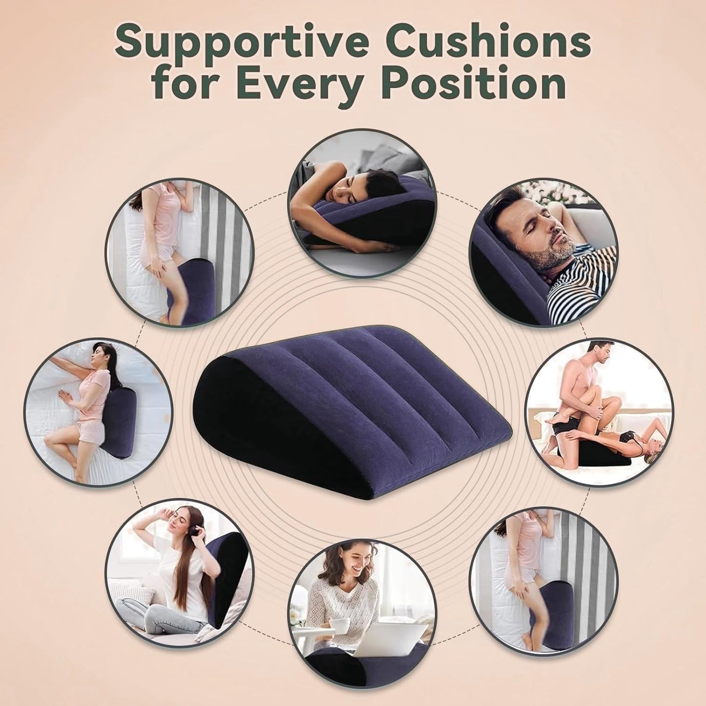 AfterGlow Sex Position Pillow for Couples | Inflatable Wedge Cushion