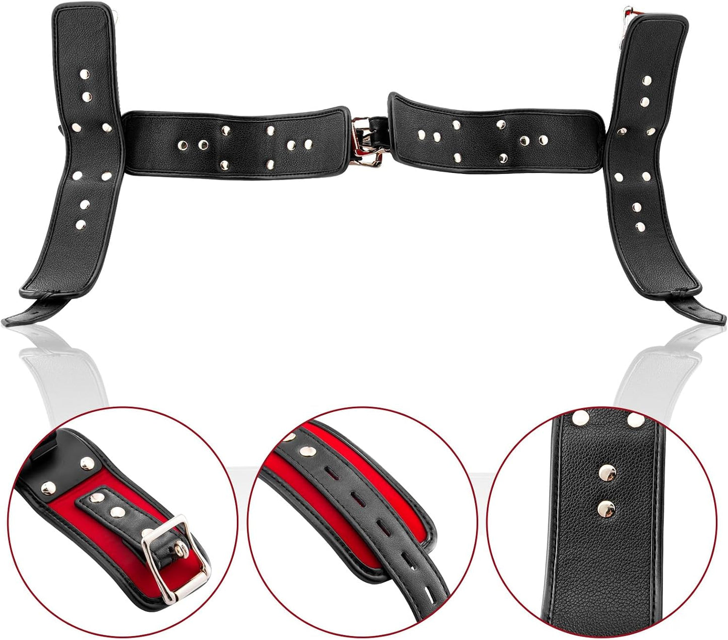 CaptiveSteel Locking BDSM Spreader Bar & Cuffs