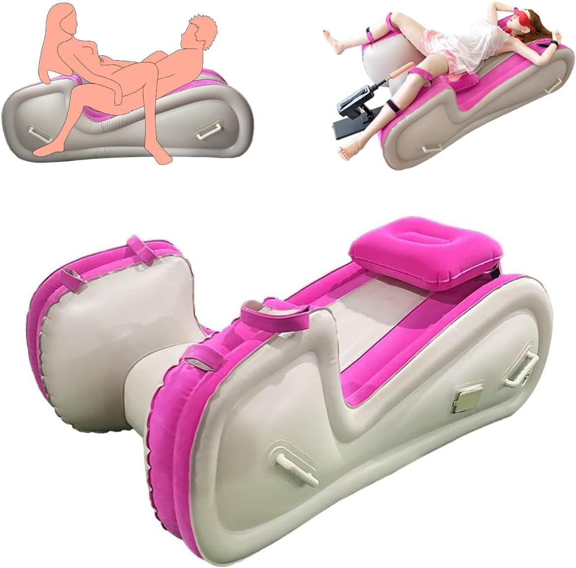 Inflatable Sex Furniture, Sex Sofa Bed for BDSM G Spot Position Aid Inflatable Sex Chair with Pillow for Adult Games Sexual Pleasure Sex Toys for Couple Bedroom Garden Camping Party Christmas
