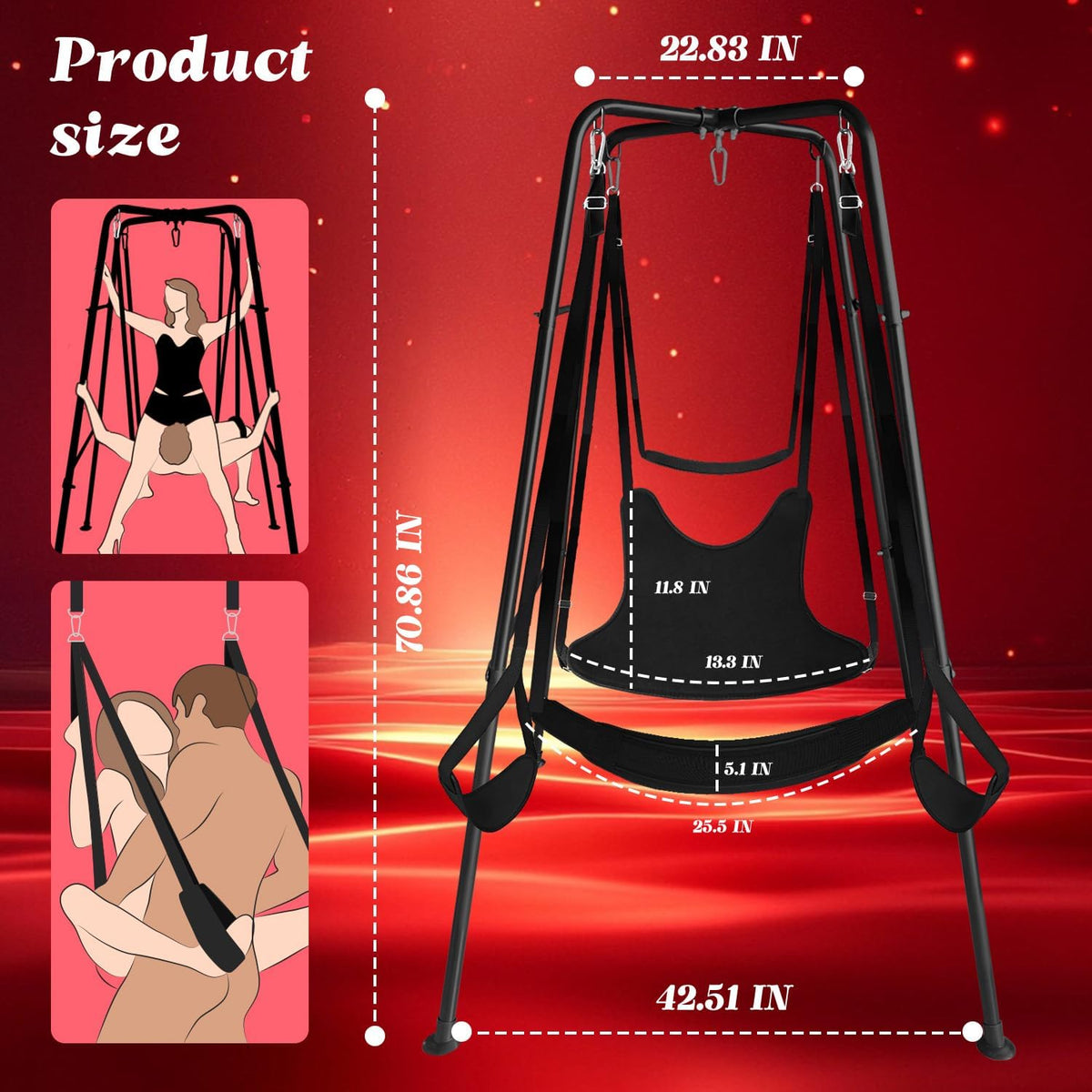 NightRig Freestanding Sex Swing and Bondage Sling BDSM Furniture