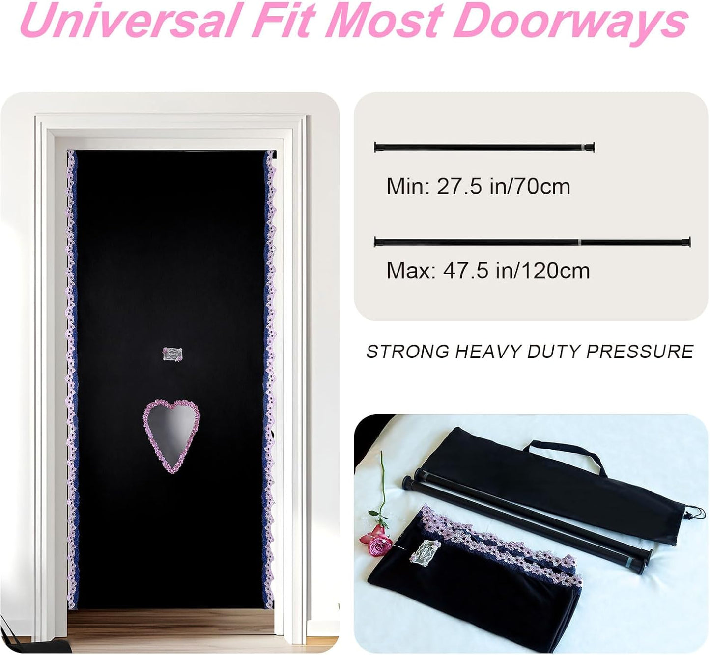 SilkNoir BDSM Lace Glory Hole Door Curtain