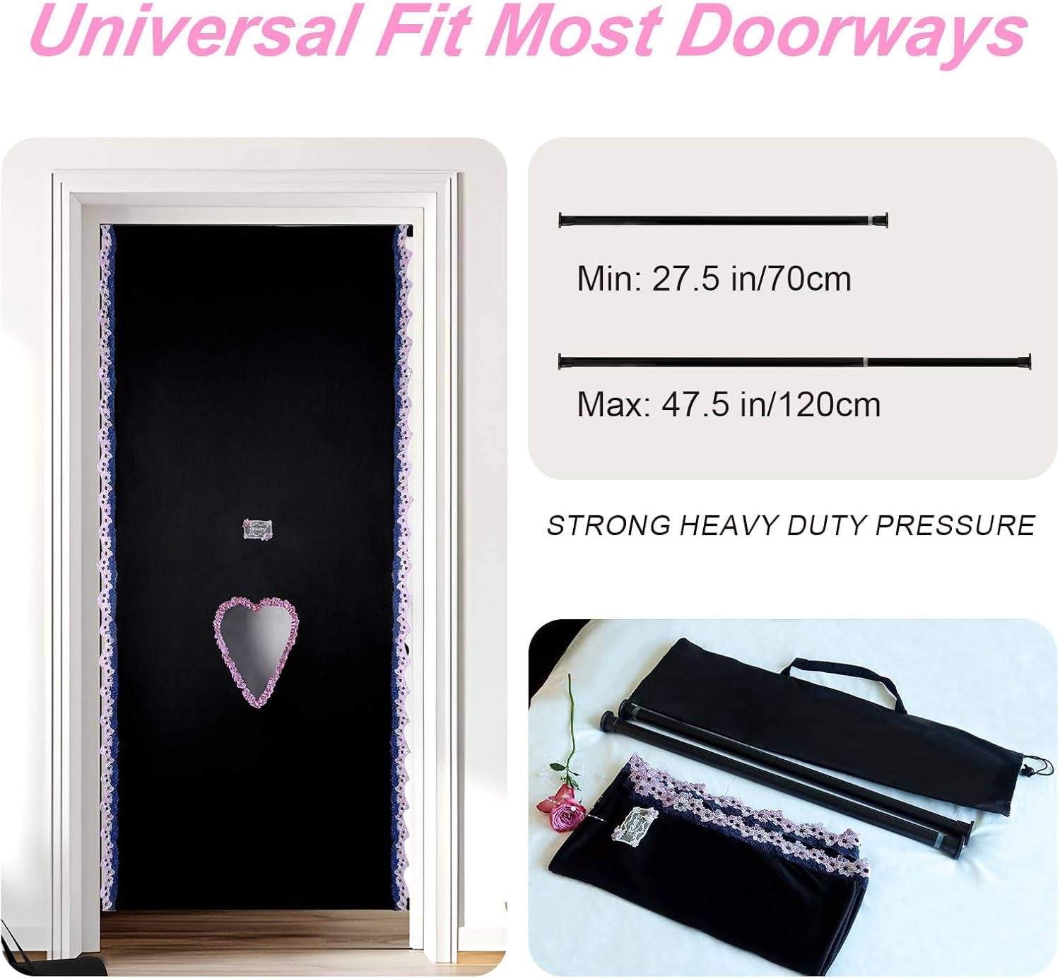 SilkNoir BDSM Lace Glory Hole Door Curtain
