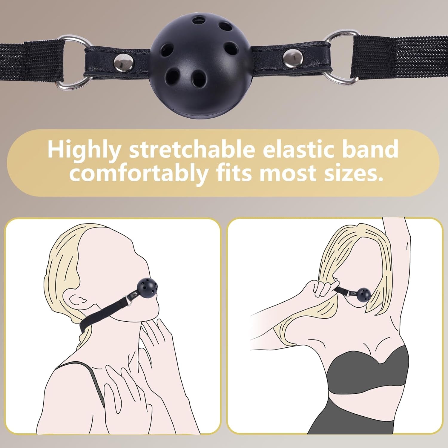NoirSubmission Neck to Wrist & Gag BDSM Restraint Set