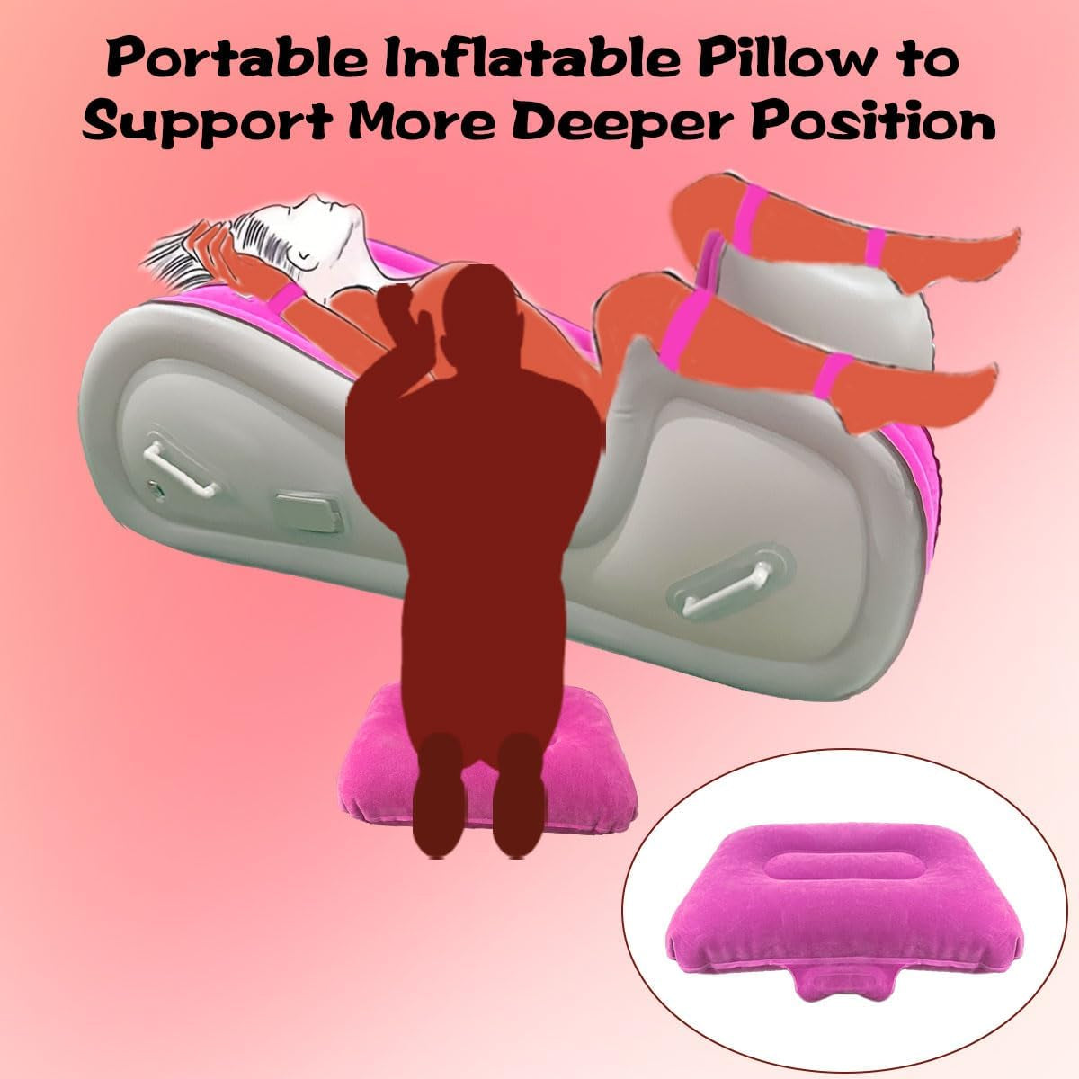 Inflatable Sex Furniture, Sex Sofa Bed for BDSM G Spot Position Aid Inflatable Sex Chair with Pillow for Adult Games Sexual Pleasure Sex Toys for Couple Bedroom Garden Camping Party Christmas
