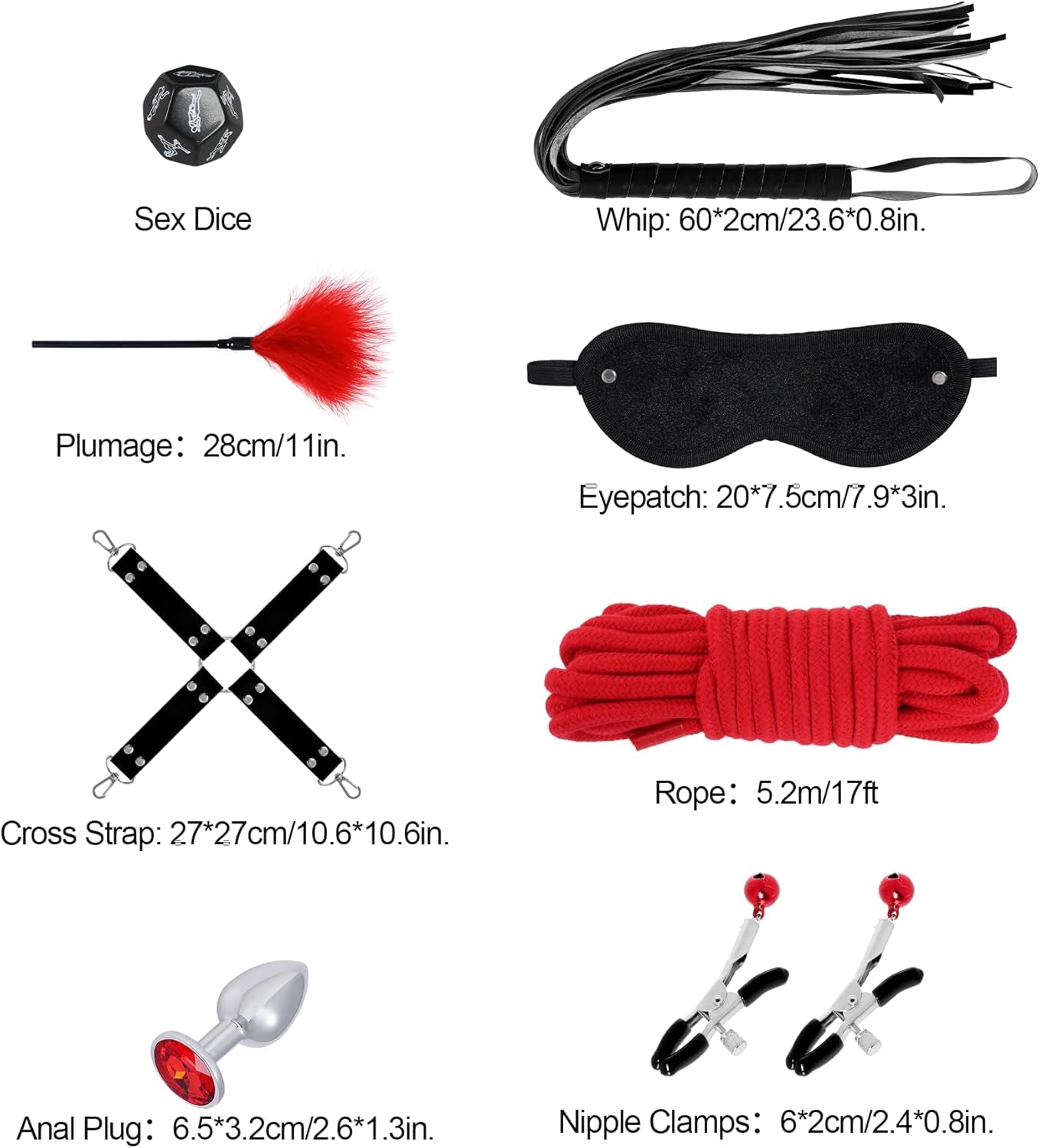 ViceRouge 12-Piece BDSM Bondage Kit