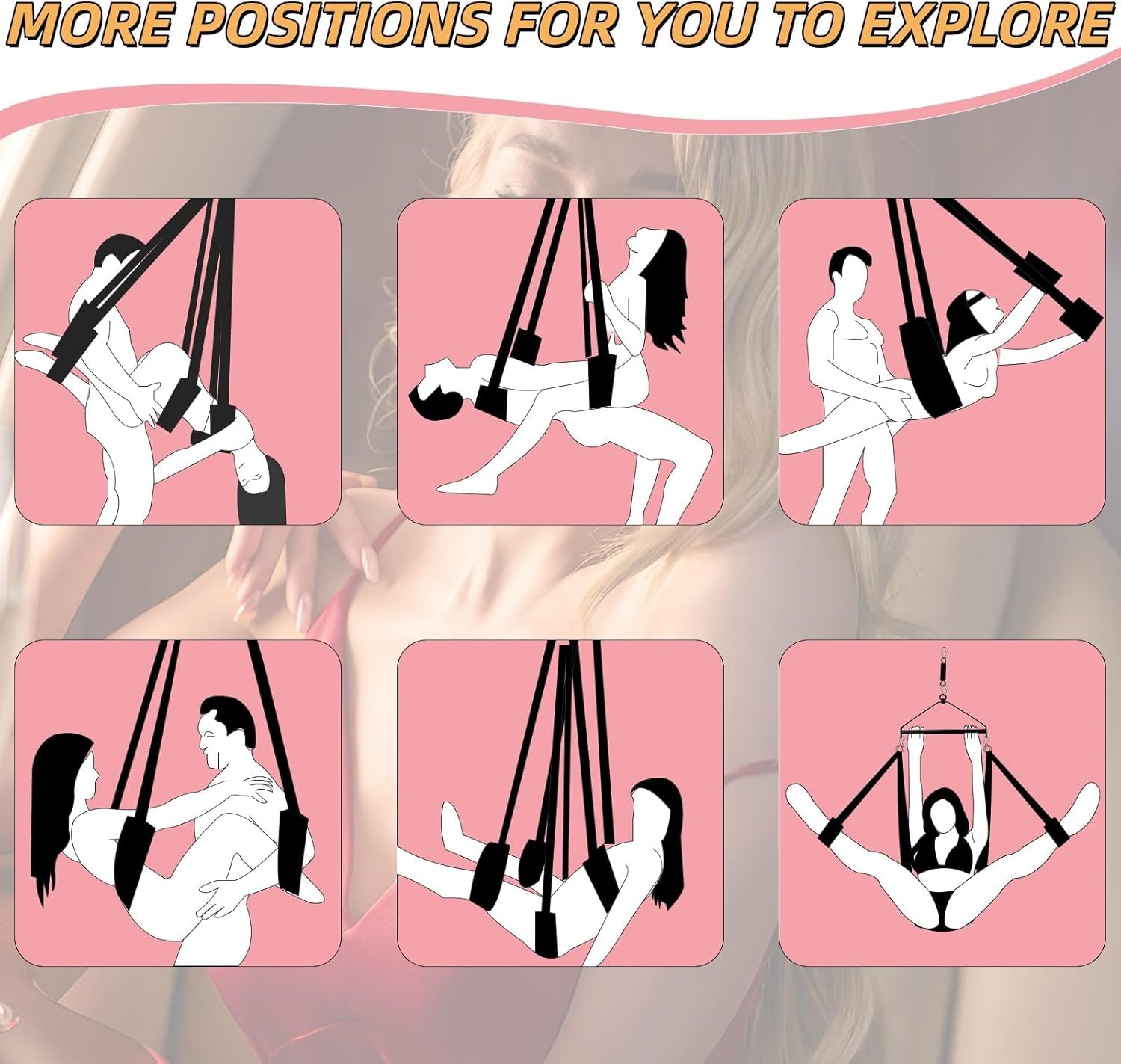 Luxury 3Rd Gen 180° Spinning Sex Swing – Ultra-Soft Fluffy Liner,Steel Triangle Support, 600 Lbs Capacity – Designed for Couples