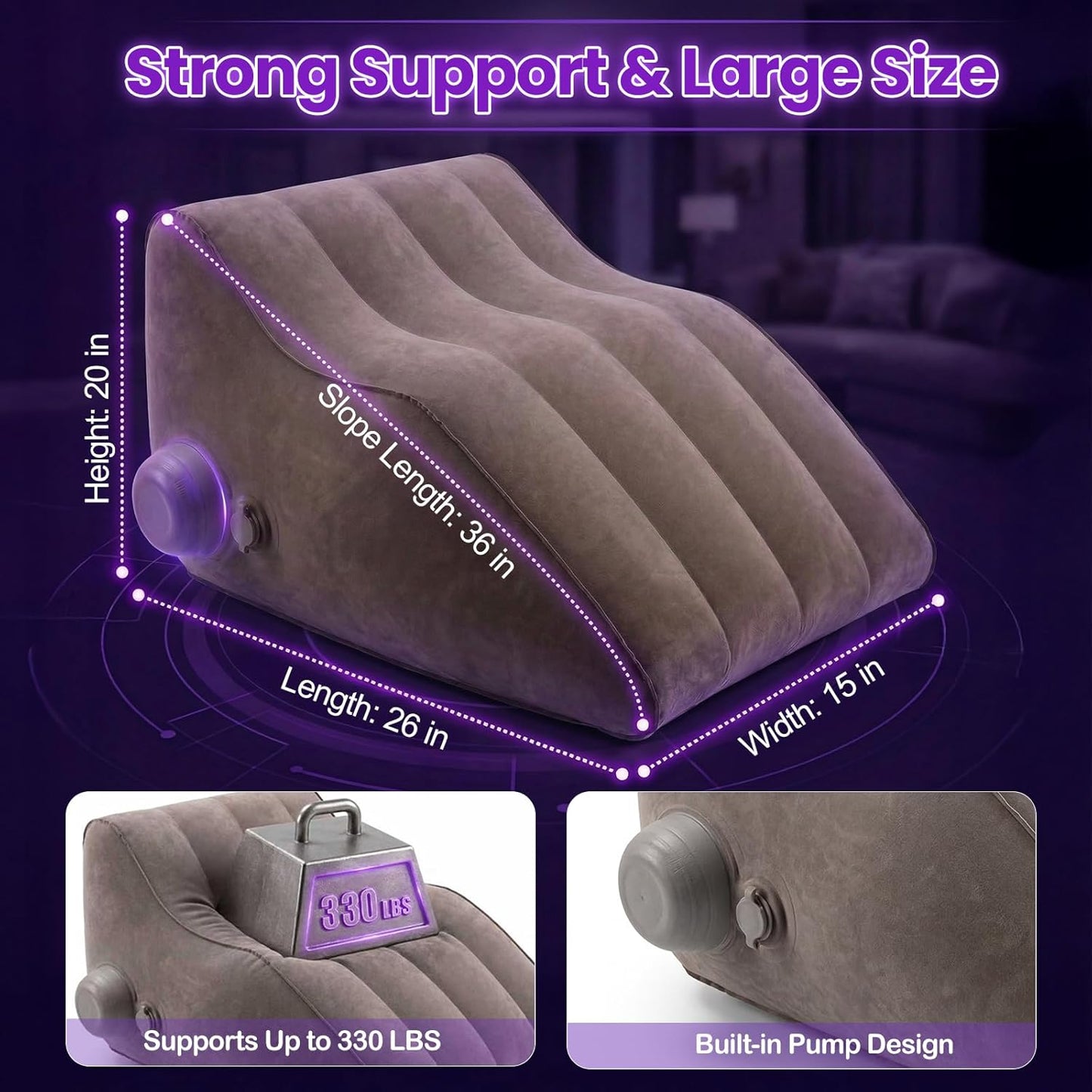 ShadowTilt Inflatable Sex Position Wedge Pillow