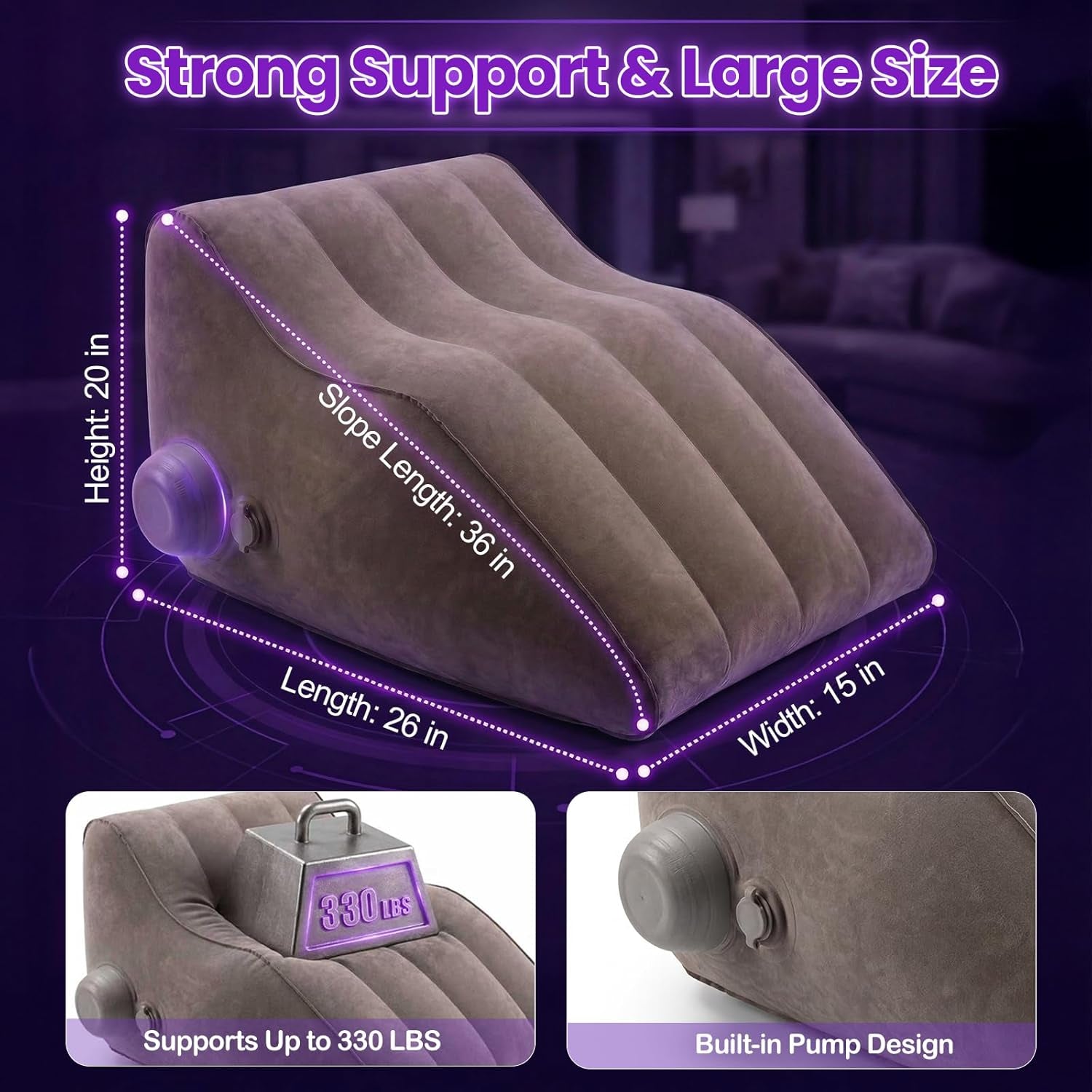 ShadowTilt Inflatable Sex Position Wedge Pillow