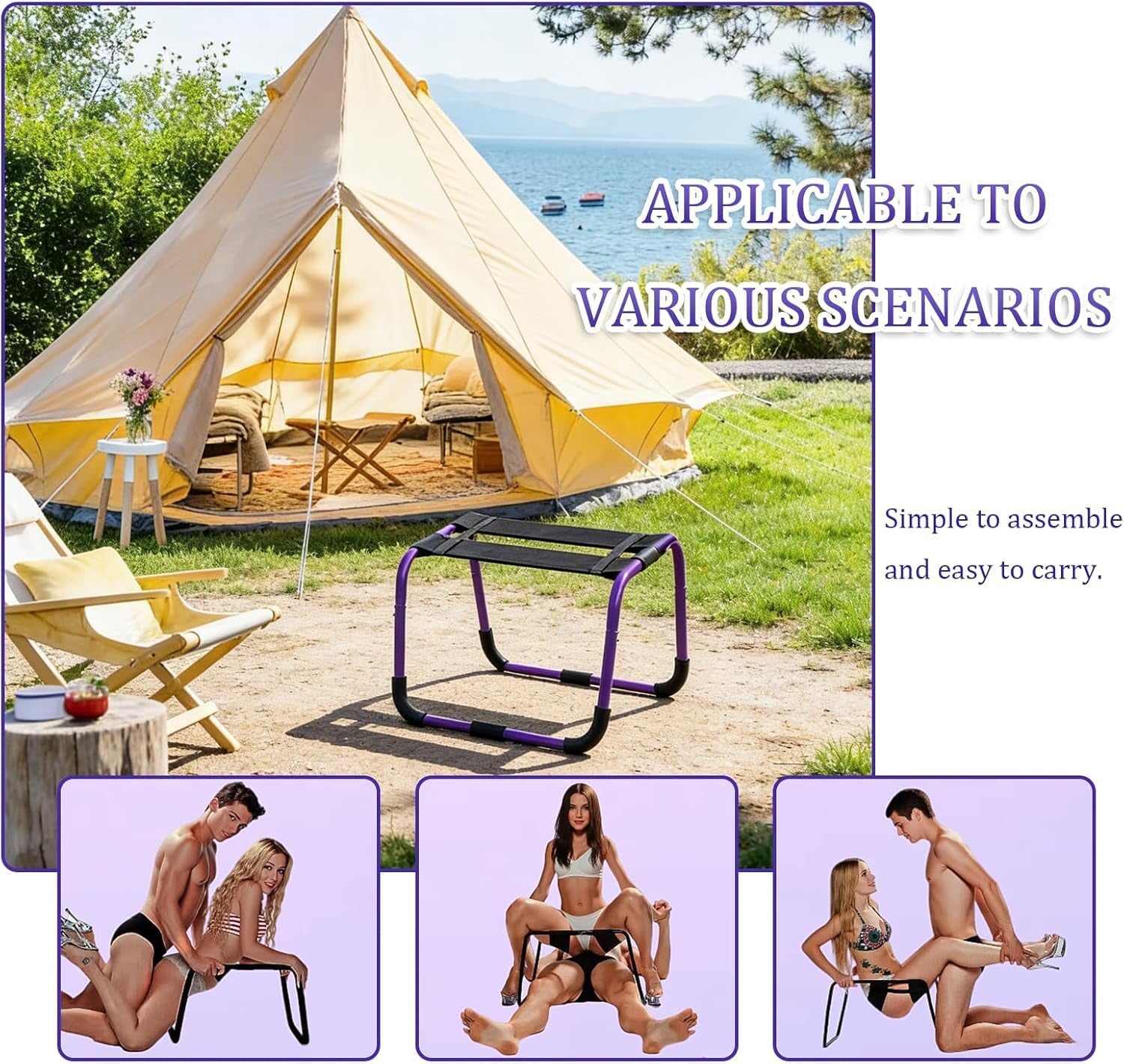 NightRegent Oversized Sex Chair, 800lb Support