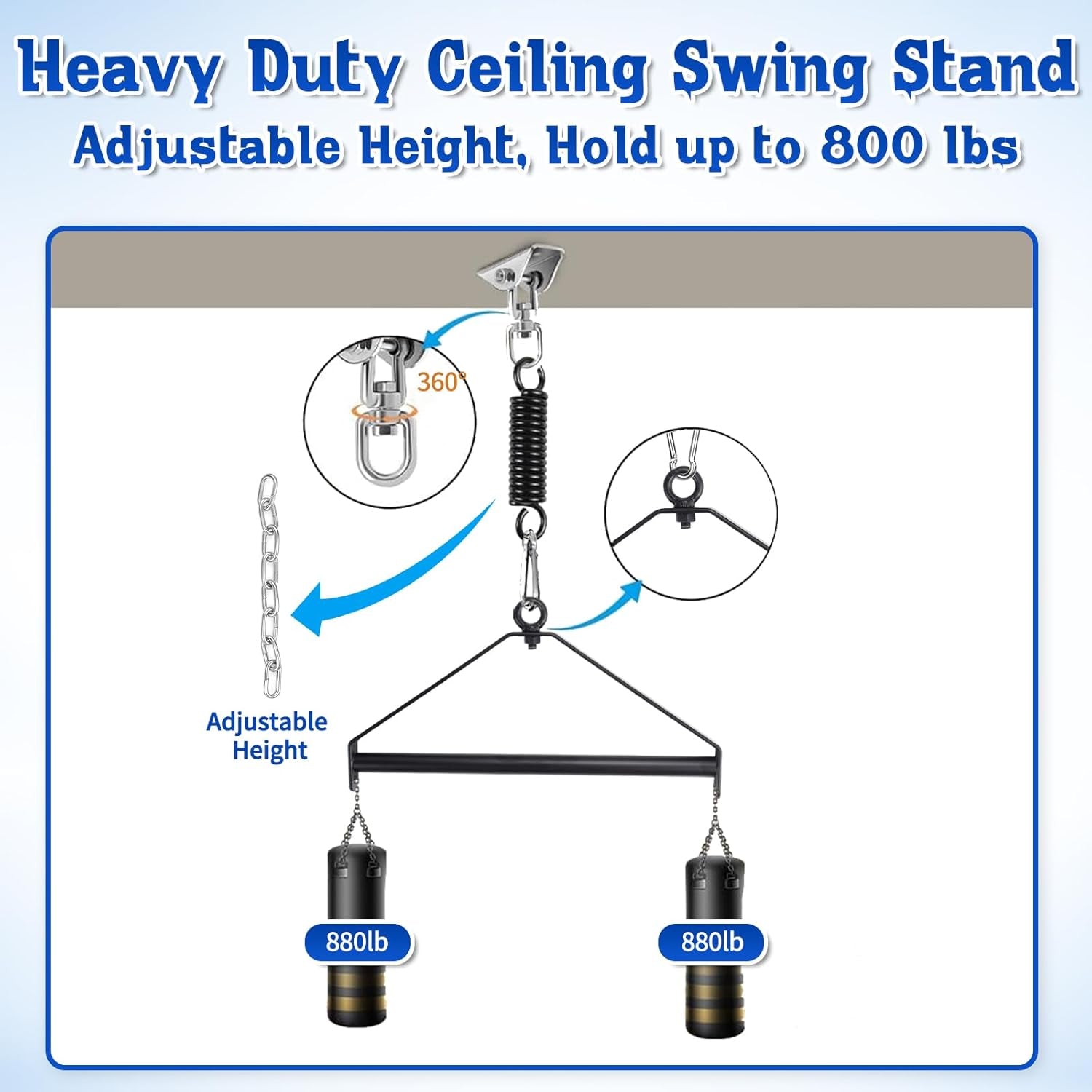 OrbitAnchor Upgraded 360° Sex Swing Mount | Heavy Duty Ceiling Swing Holder