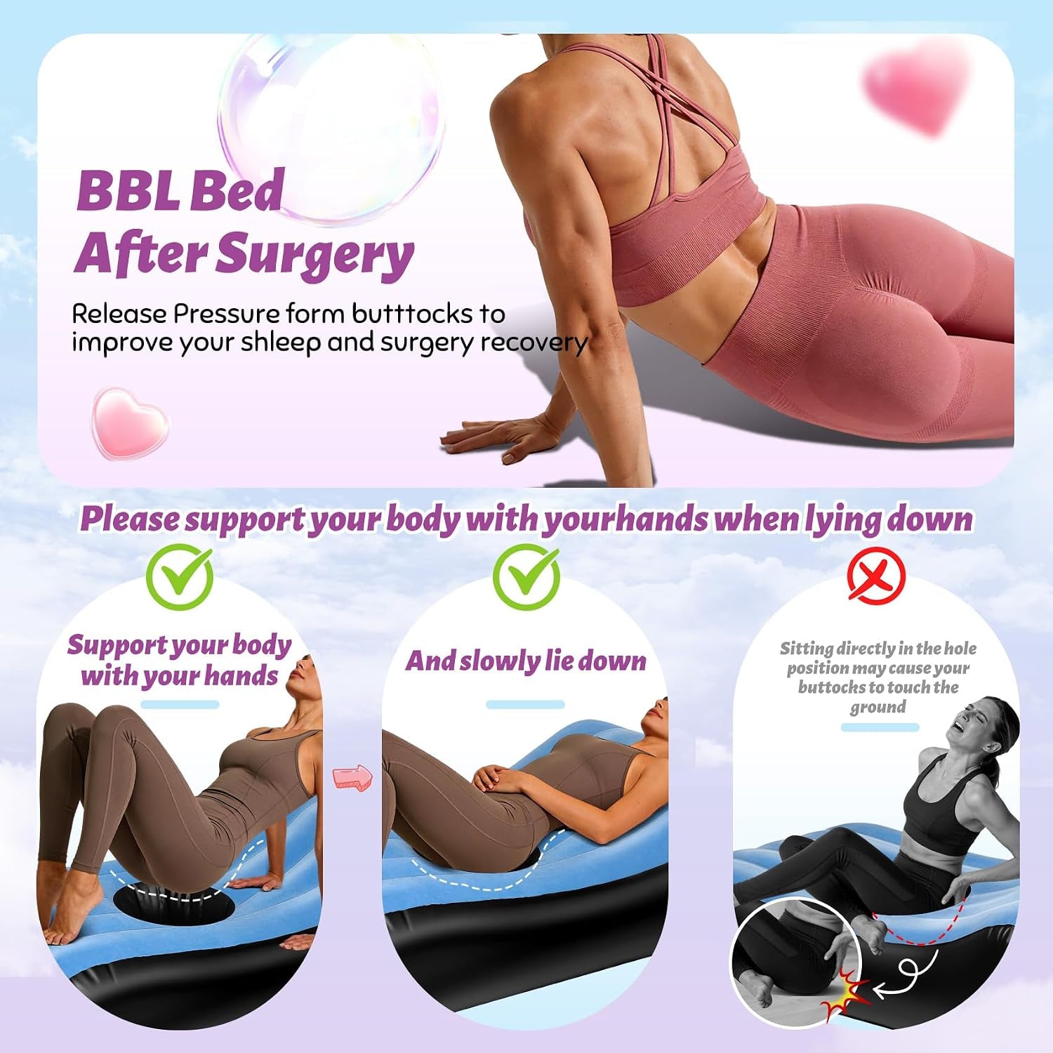 AzureContour Inflatable Sex Sofa & BBL Recovery Bed