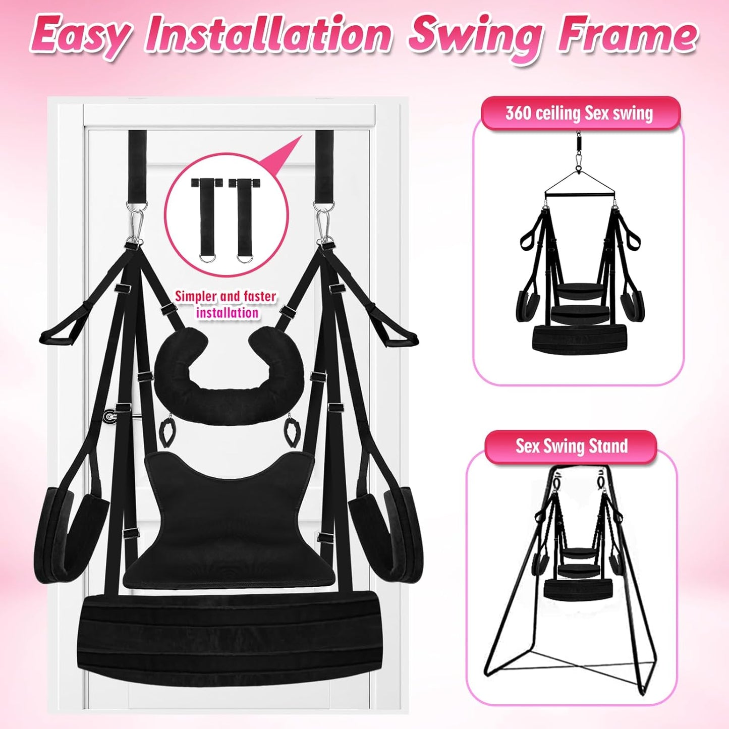 DuskFrame Freestanding Sex Swing Frame 800 lbs Hold