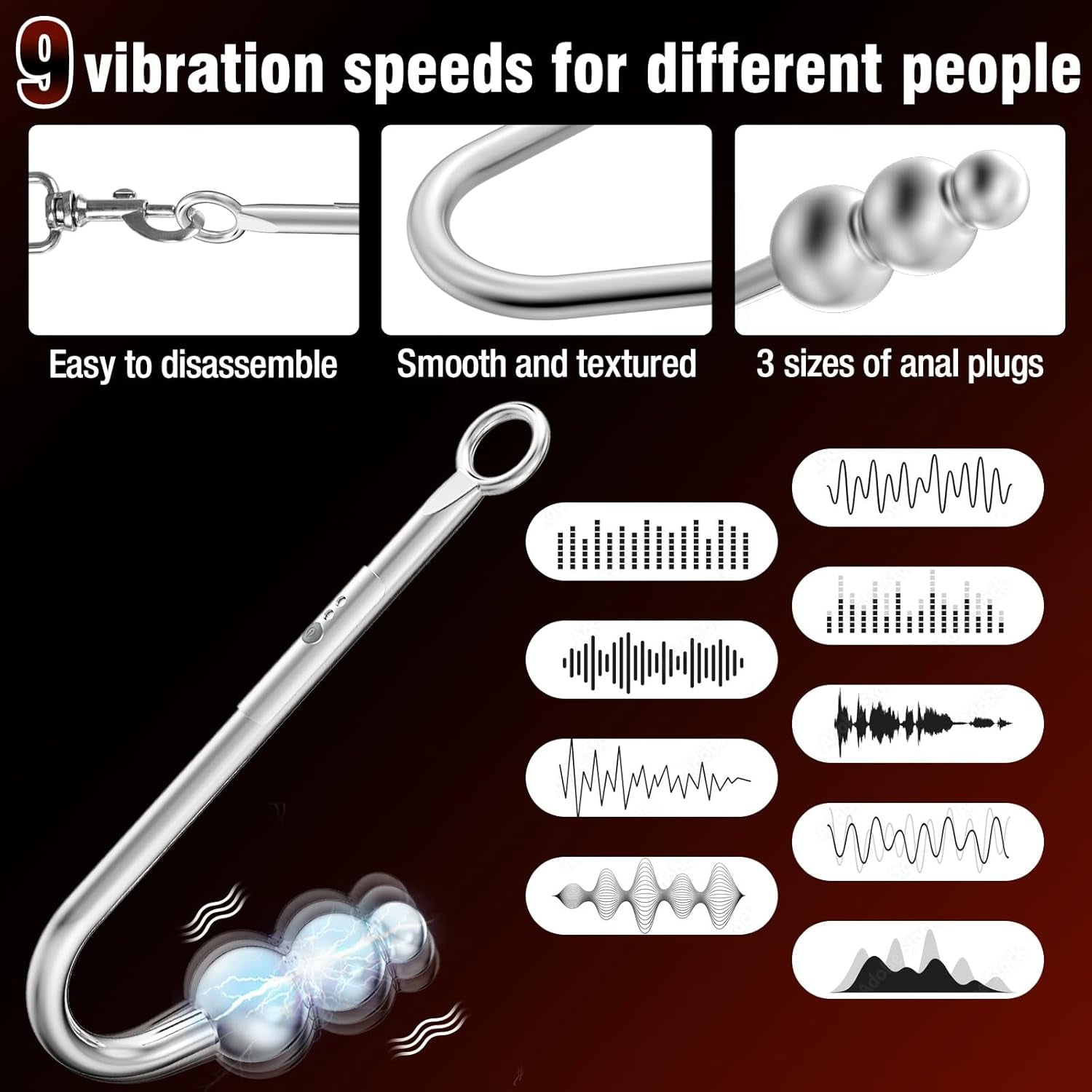 PulseTether Vibrating Anal Hook Bondage Kit