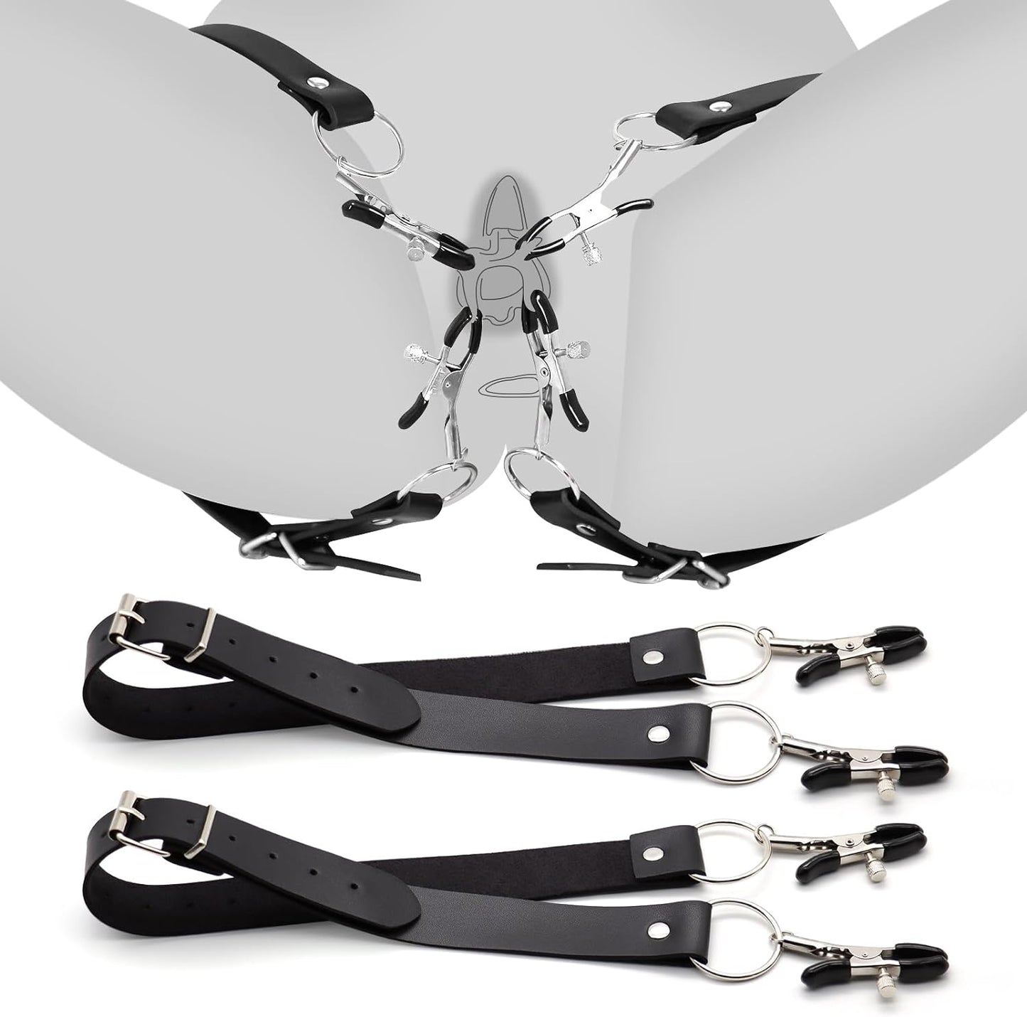 TeaseTension Labia & Nipple BDSM Clamp Set