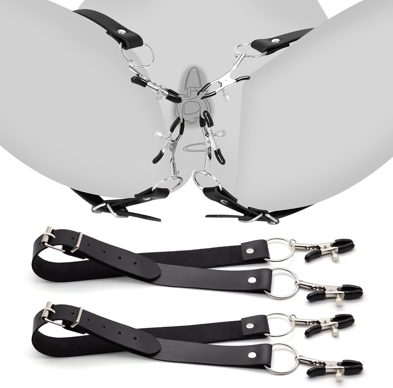 TeaseTension Labia & Nipple BDSM Clamp Set