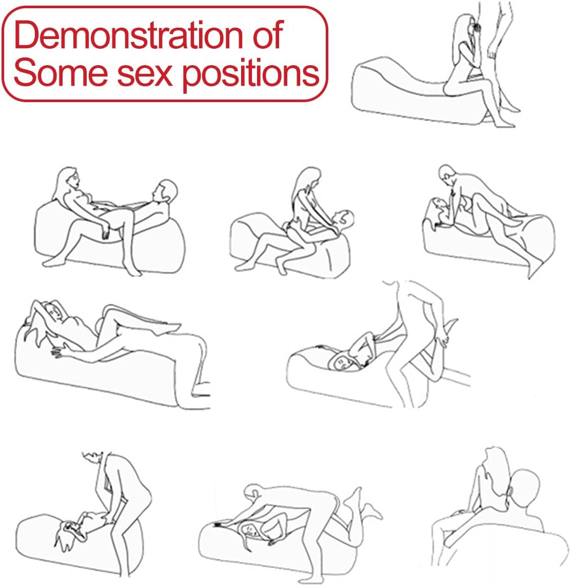 Sex Furniture for Bedroom Couples BDSM Kit Toys Bondage Handcuffs Wedge Accessories Adult Toy Stuff Seat Fun Sofa Bed Restraints Men Women Inflatable Pillow Cushion Position Aid Couch Chair