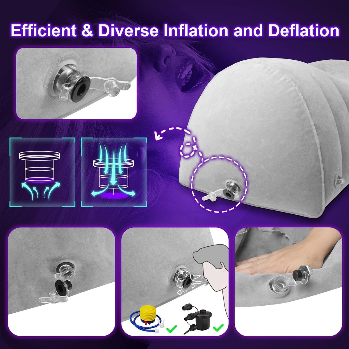 DuskDrift Inflatable Bondage Sex Pillow & Dildo Mount