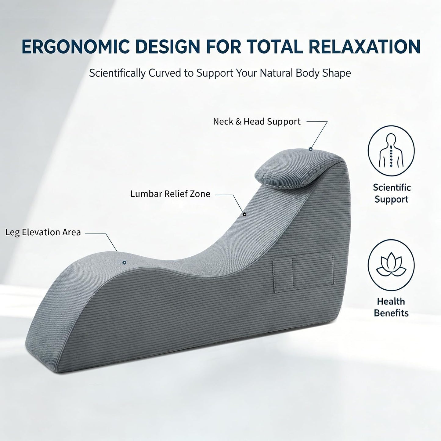 SmokeSeduction Sex Chaise Lounge Chair with Cushioned Headrest