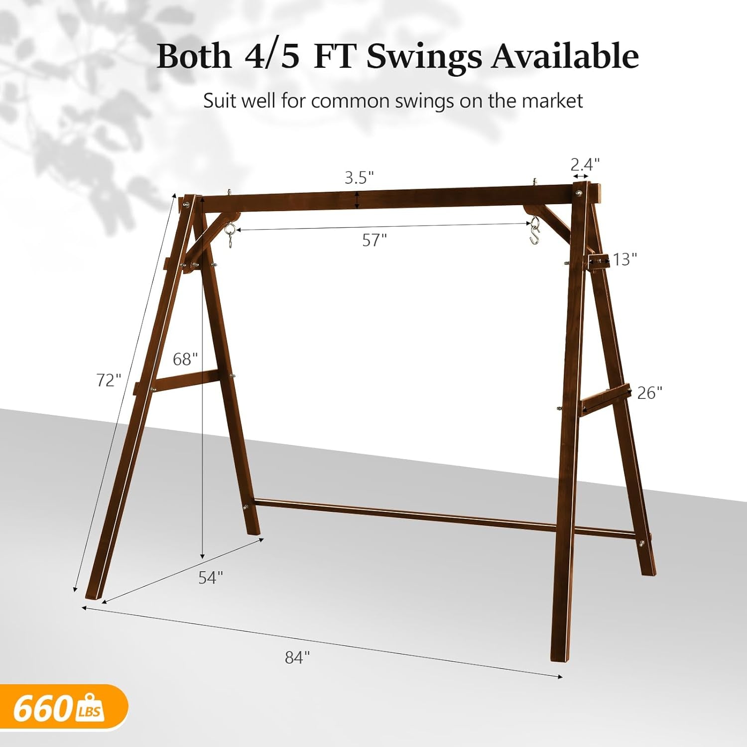 LustPavilion Wooden Sex Swing Stand | 660 lb A-Frame