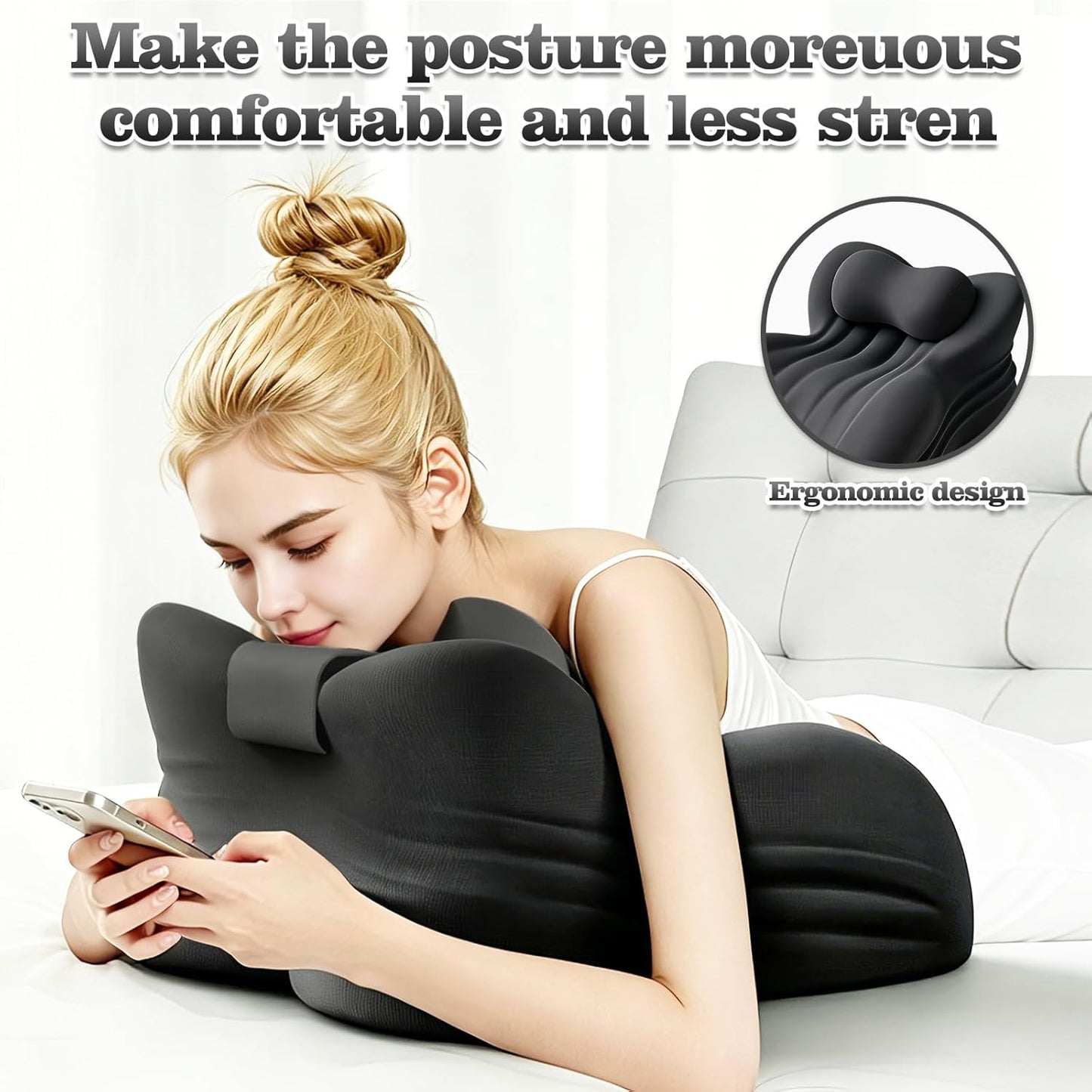 BlackRoom Ergonomic Memory Foam Sex Wedge Pillow