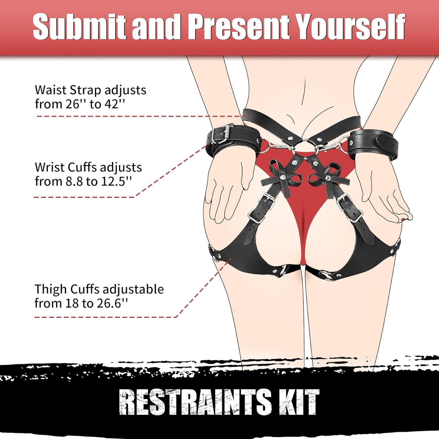 NoirRibbon BDSM Restraint Harness Set