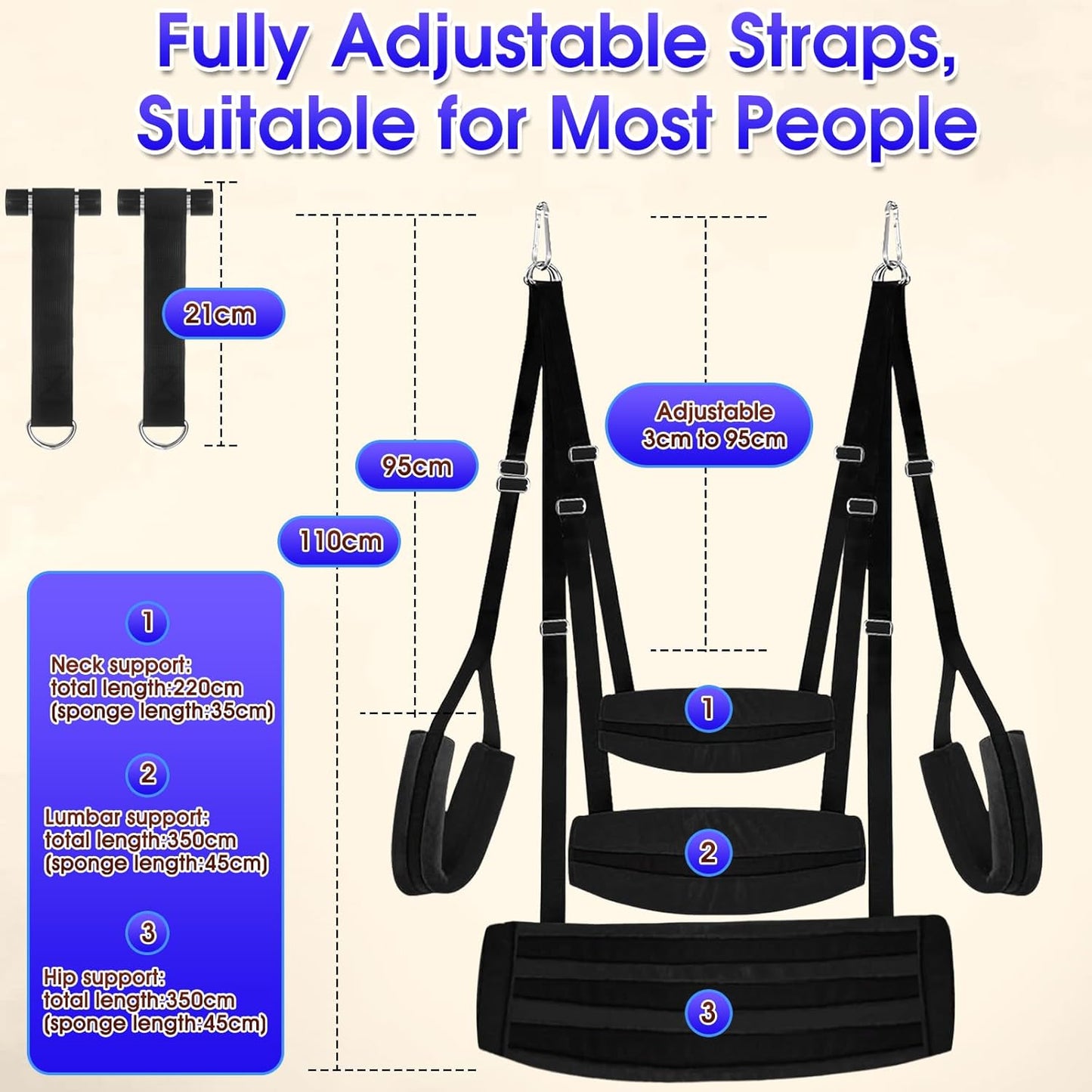 BlackLine Heavy-Duty Sex Swing for Couples