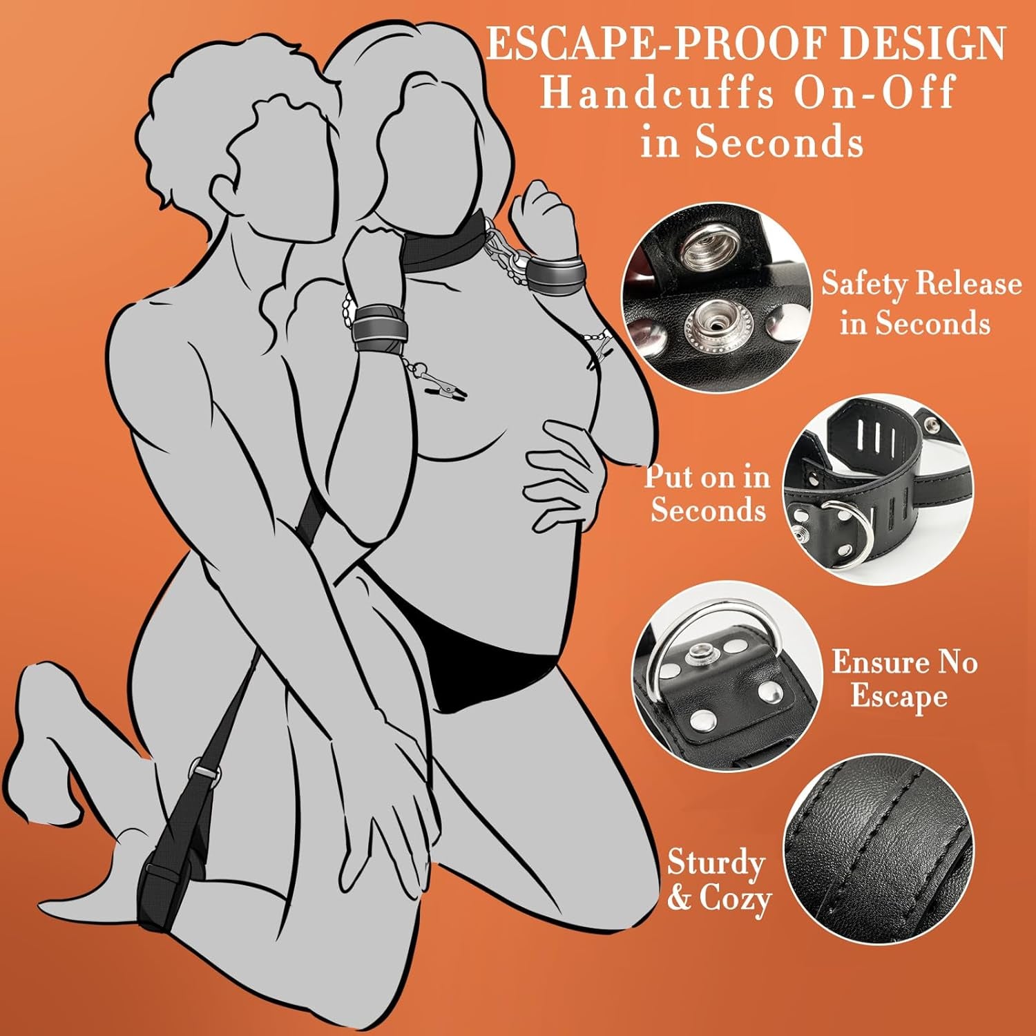 ChainSway BDSM Sex Sling with Nipple Clamps