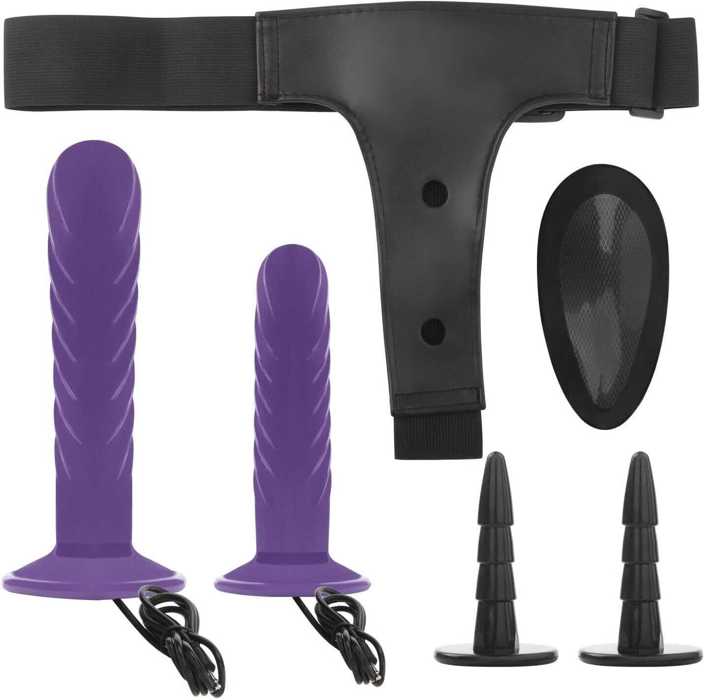 TwinThrill Double Vibrating Strap-On Dildo | Adjustable Harness