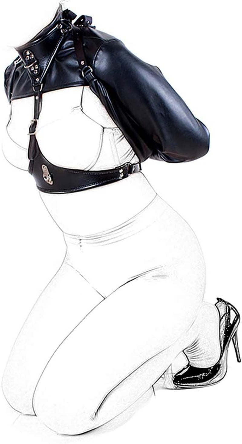 HighCollar Cupless Neck Collar BDSM Breast Harness