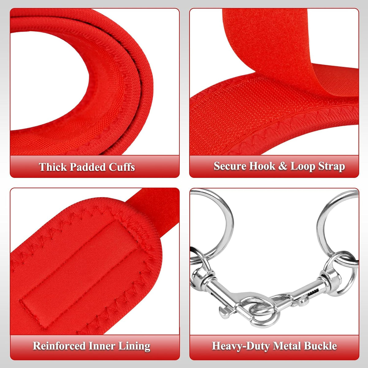 NightCrave All Red Wrist & Thigh Cuff Set