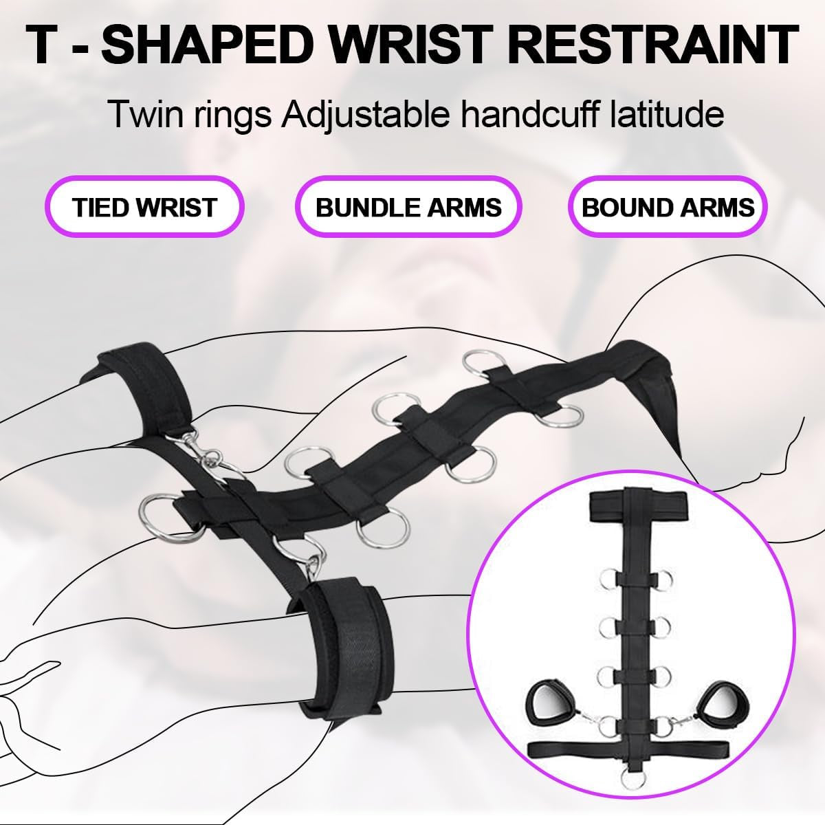 CollarLock Neck to Wrist BDSM Restraints Kit
