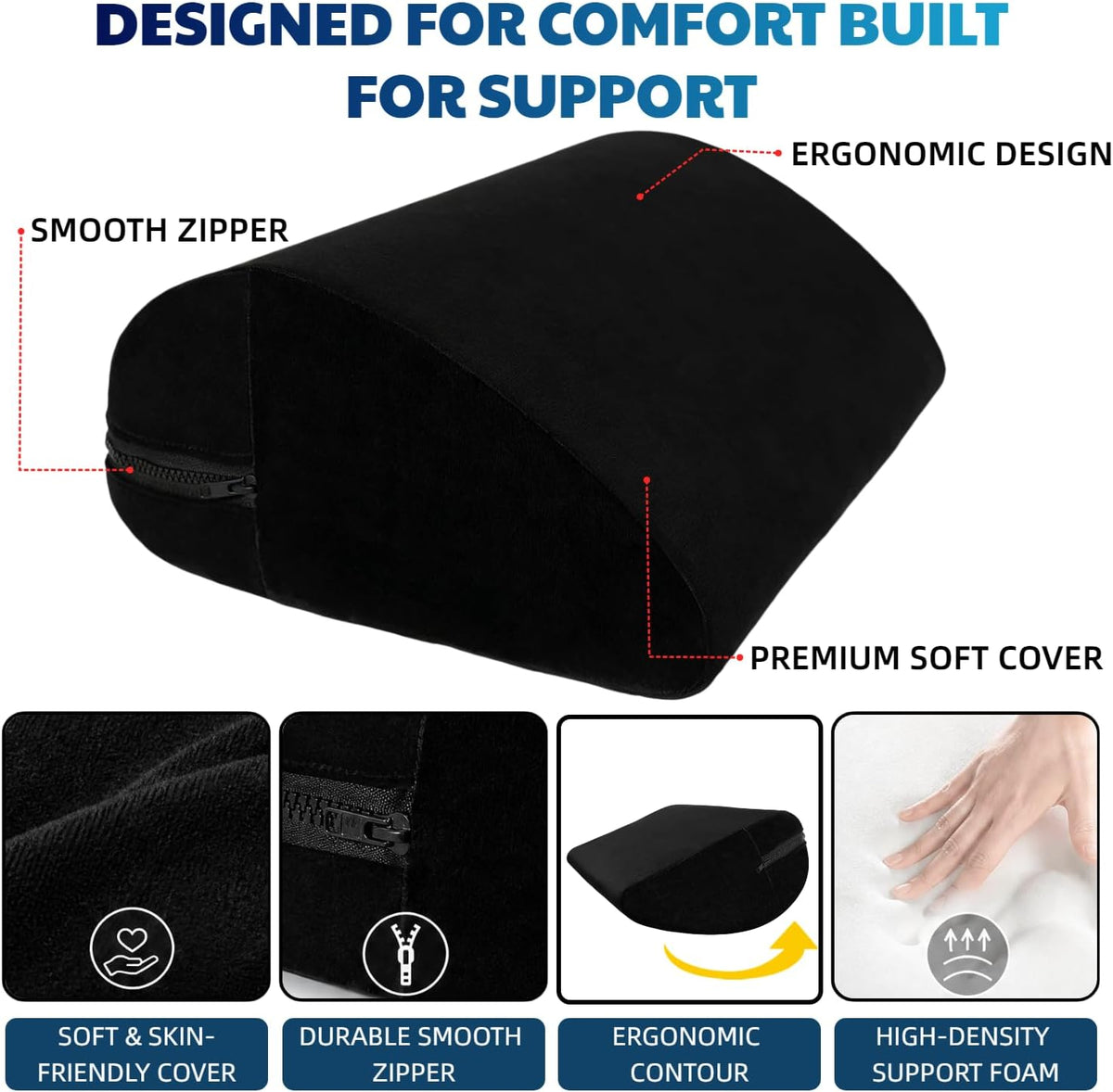 NightArch Premium Memory Foam Sex Position Pillow for Couples