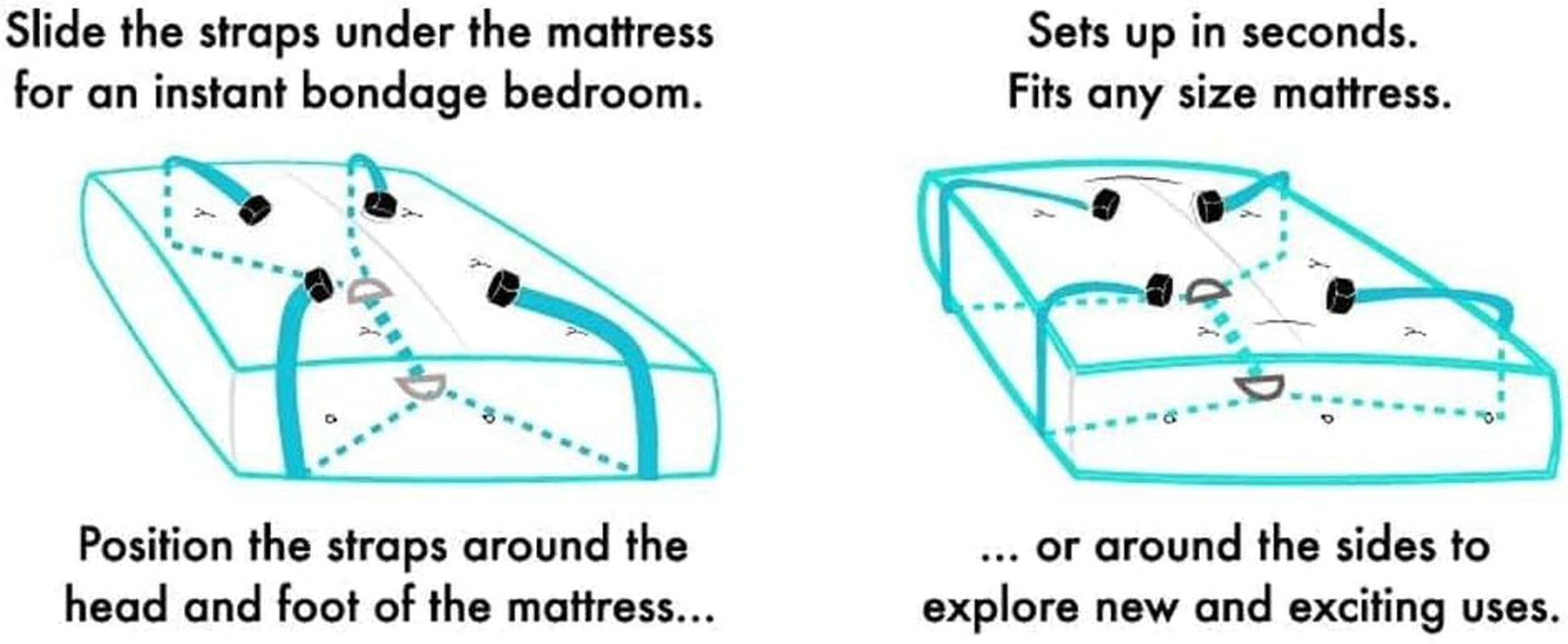 SableHold Under Bed Restraint System | BDSM Bed Straps & Cuffs