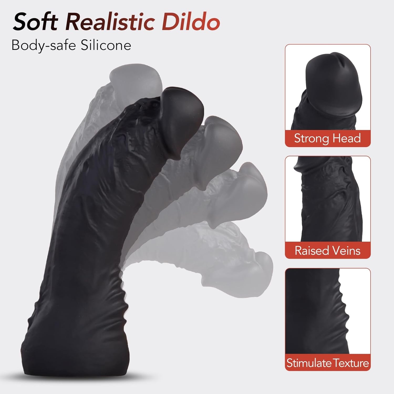 TrioPlay Strap-On Kit | 3 Silicone Dildos, Adjustable Harness