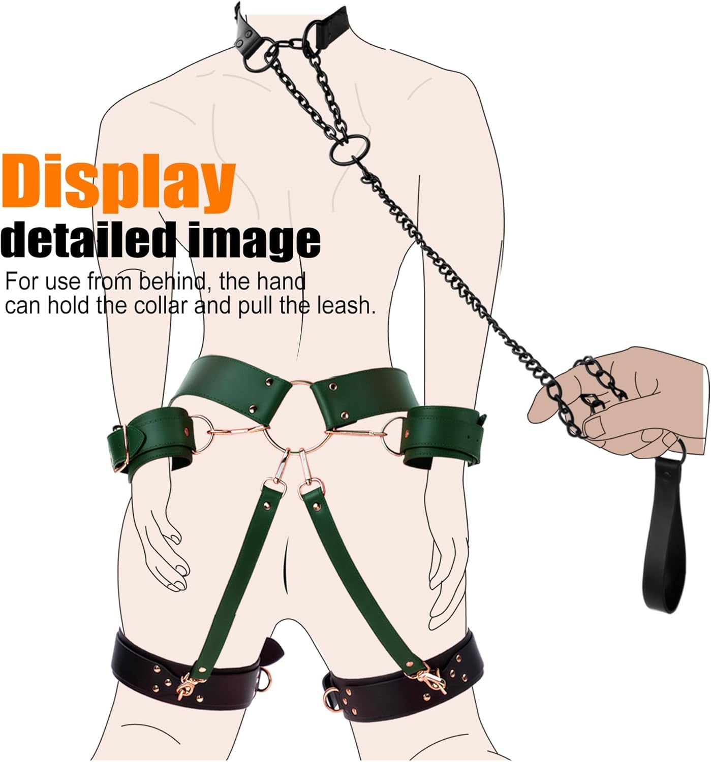 PoisonKiss Premium Black & Green 10-Piece BDSM Restraint Kit