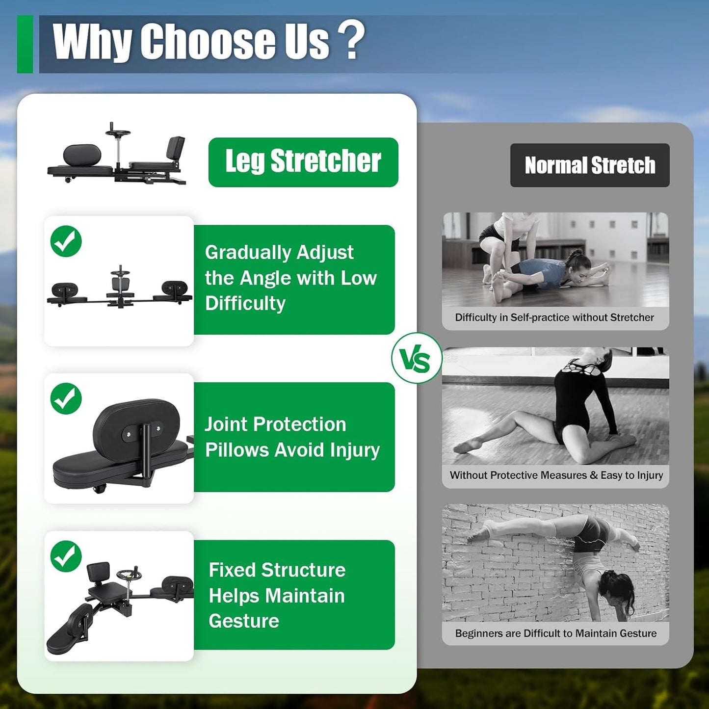 Leg Stretcher Split Machine for Dancers, Split Machine for Flexibility Adults, 180 Degrees Pro Leg Stretcher Split Machine，Stretch Machine for Home Gym