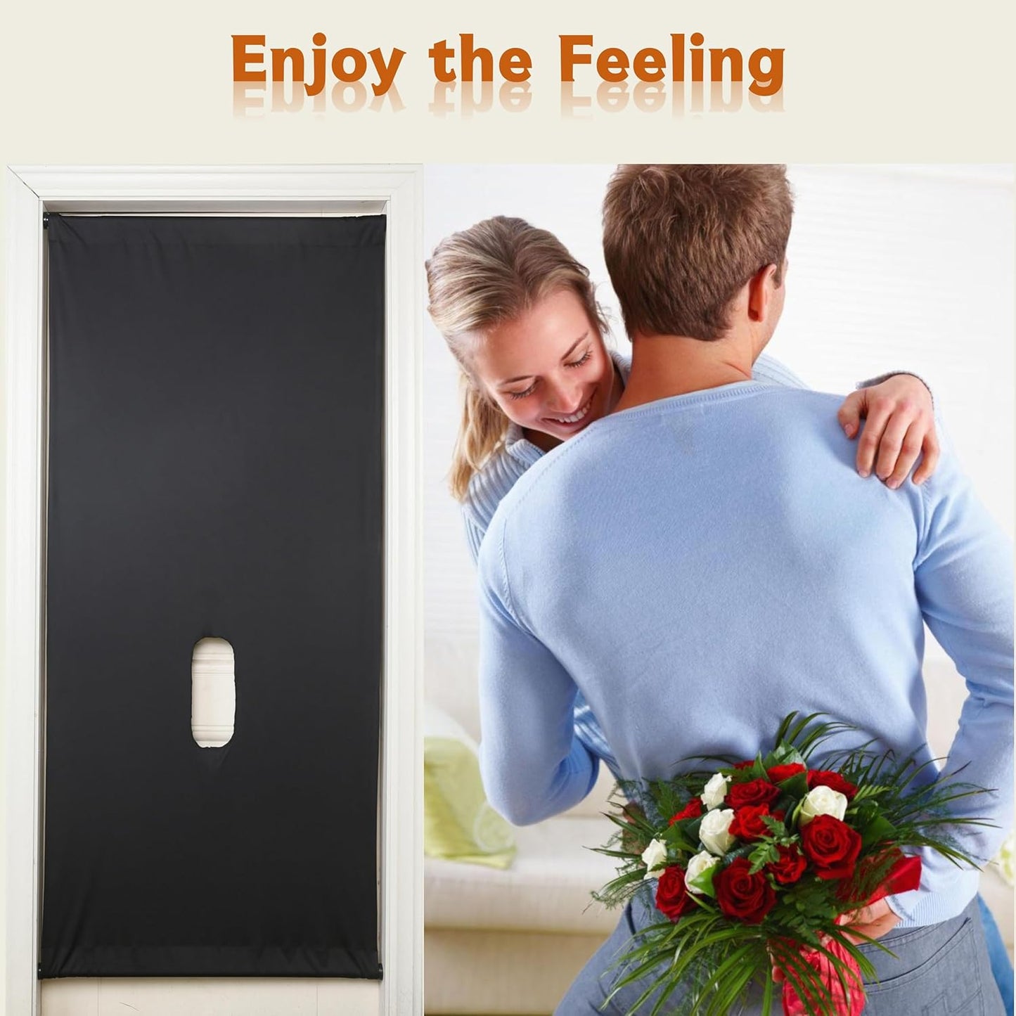 NightVeil Adjustable Glory Hole Door Curtain
