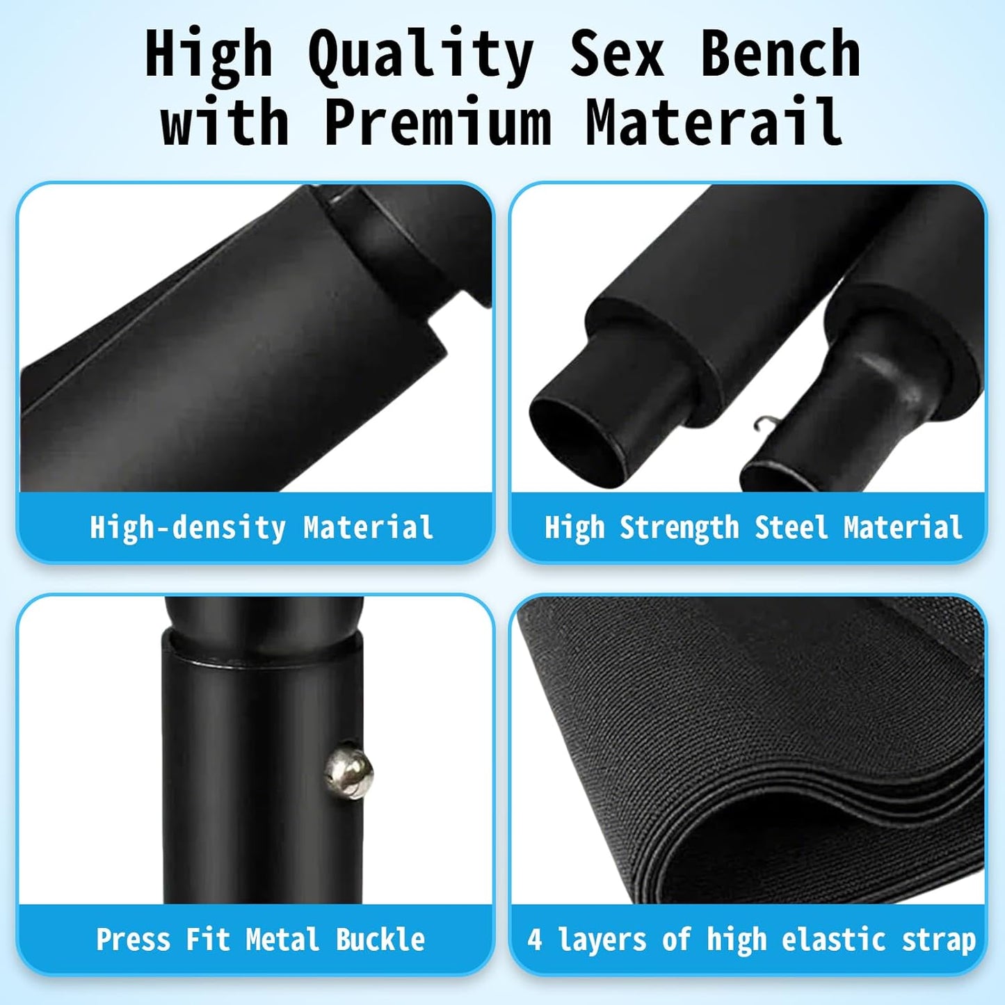Sex Chair for Couples BDSM Sex Toys, Multifunctional Sex Position Enhancer Chair Adjustable Sex Bench with Bouncing Mount Seat, Weightless Riding Sex Stool Sex Furniture for Bedroom