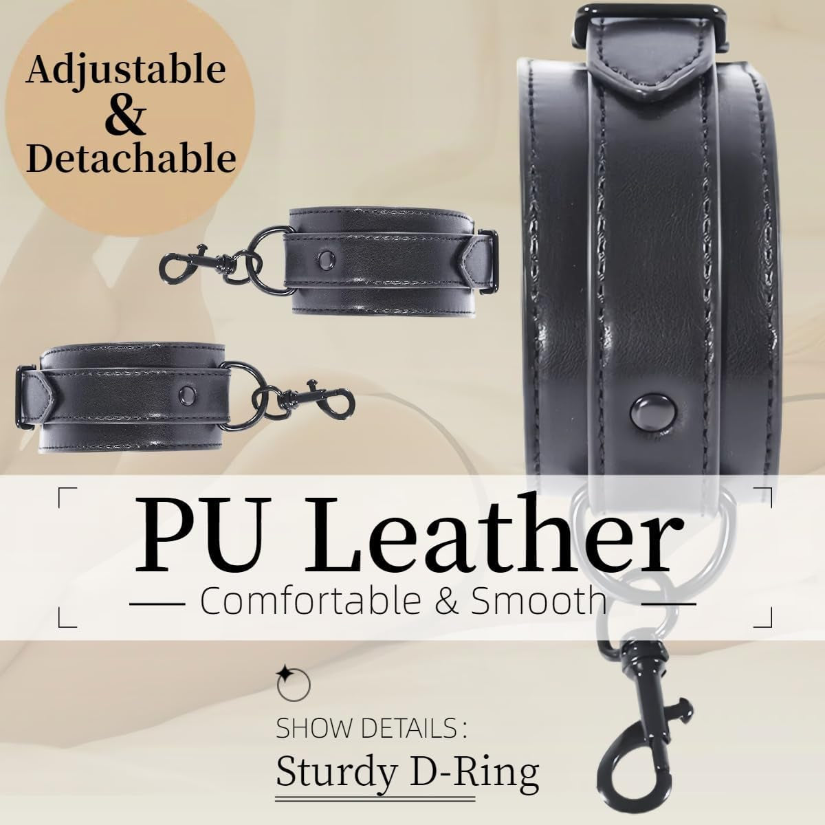 IronReign BDSM Spreader Bar, Cuffs & Collar Set