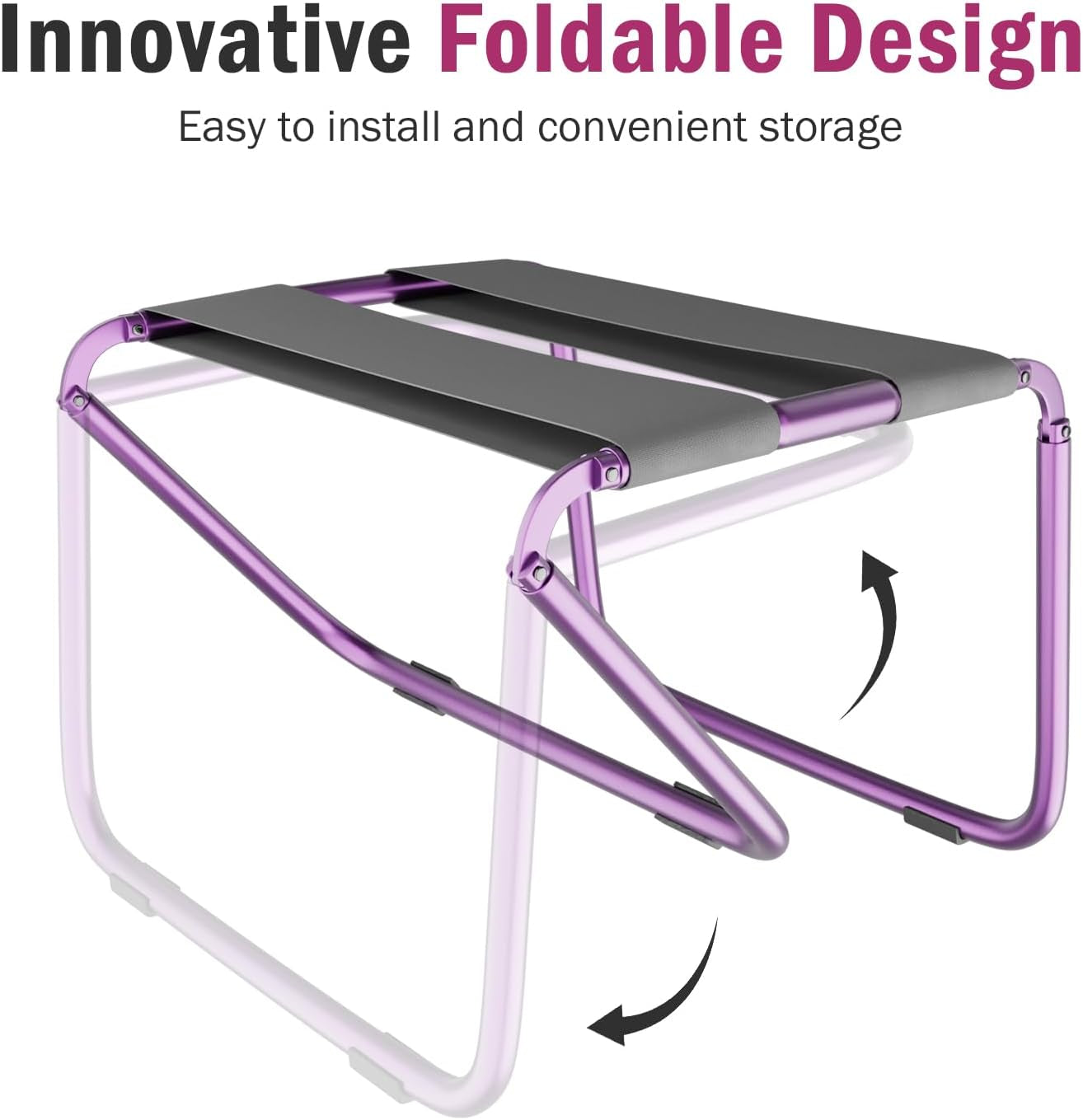 TiltMuse Purple Bouncing Sex Chair With Handrails & Dildo Mount