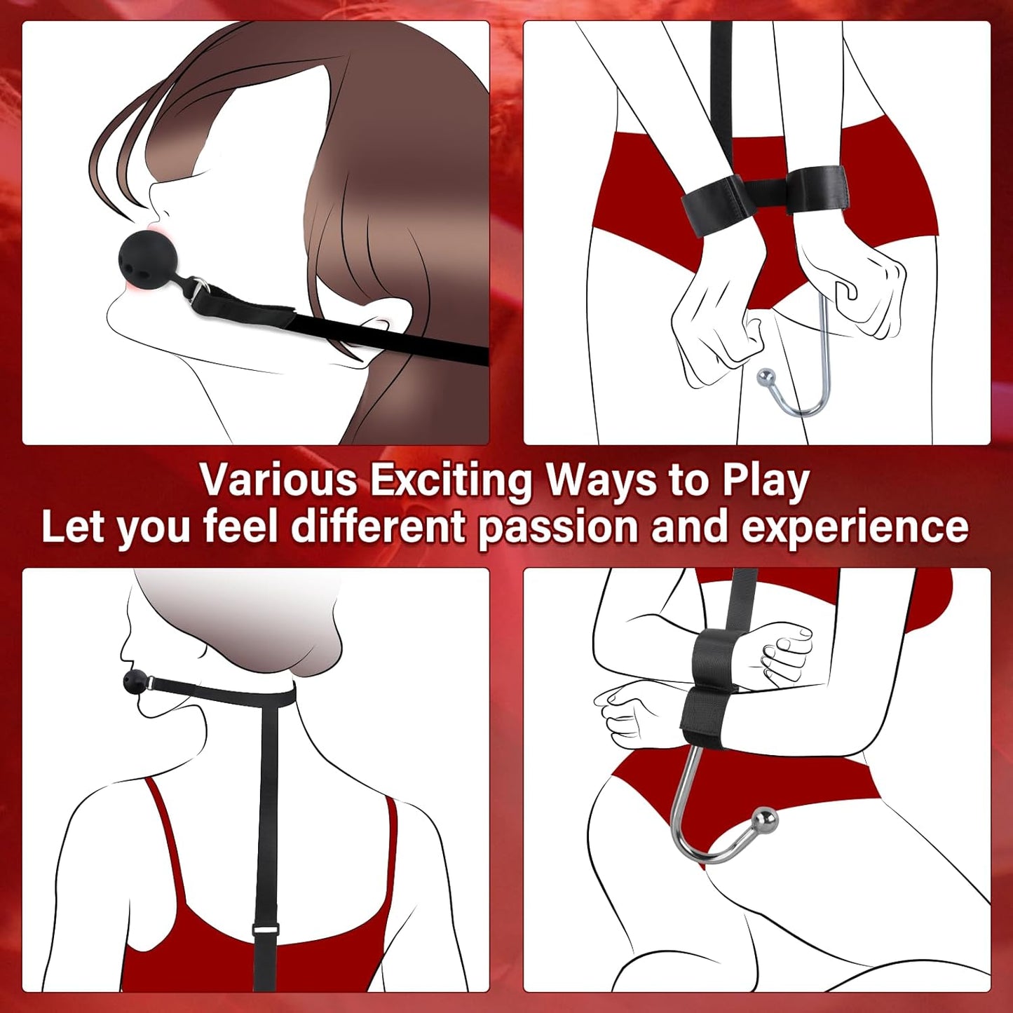 ForbiddenRule BDSM Restraint Kit | Anal Hook, Gag & Cuffs