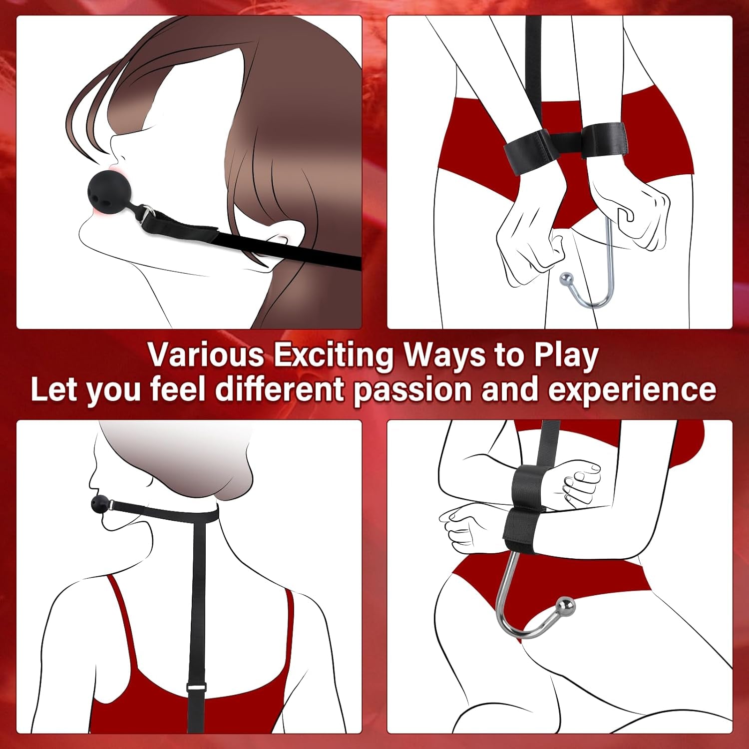ForbiddenRule BDSM Restraint Kit | Anal Hook, Gag & Cuffs