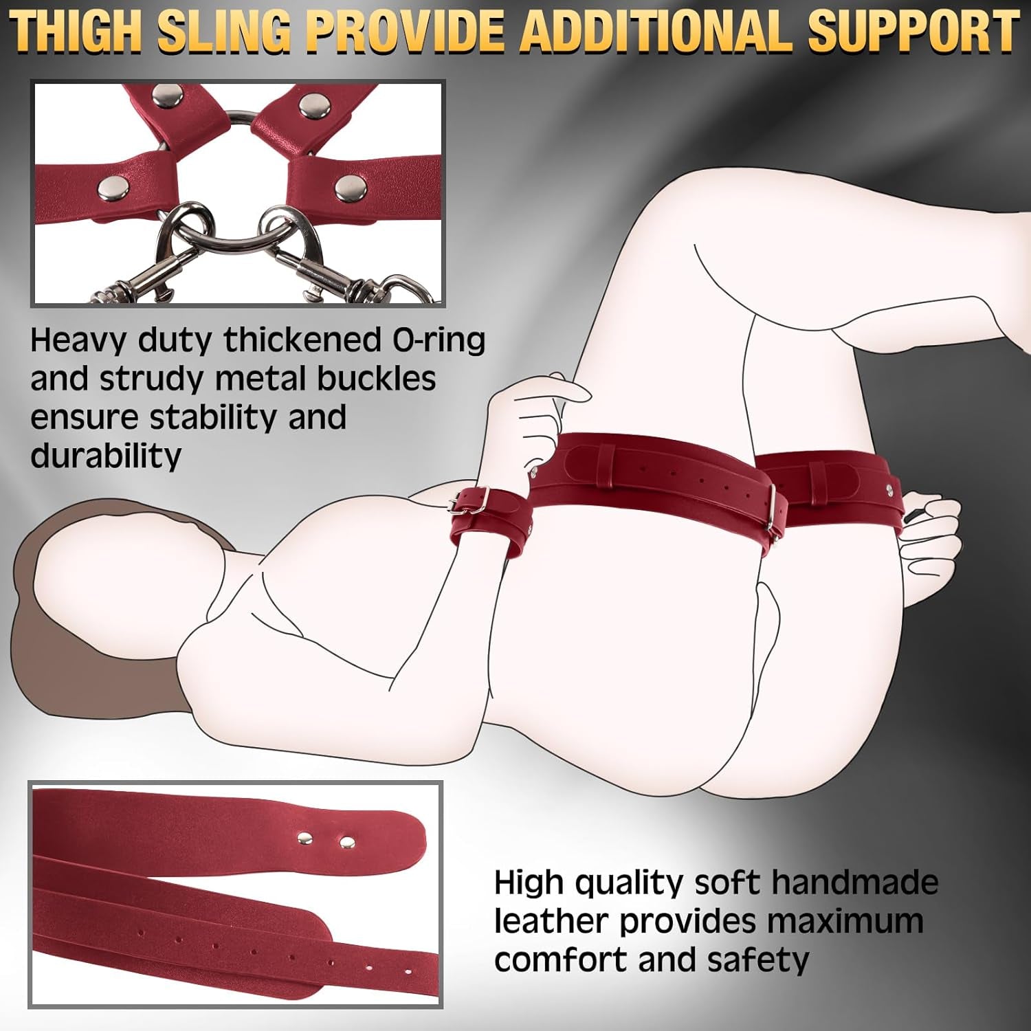 BordeauxBind Adjustable Breast Bondage Harness Kit